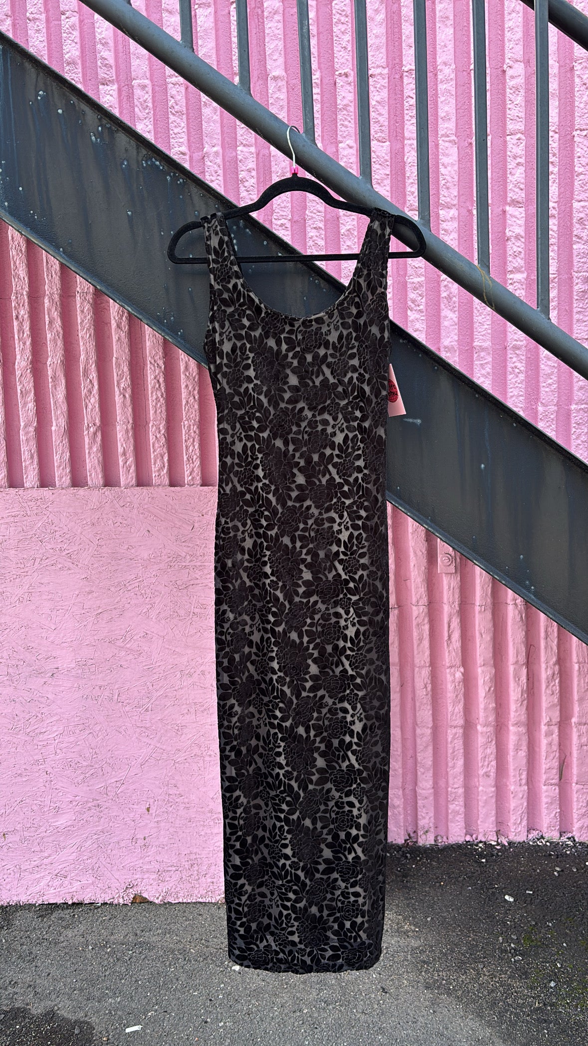 black cream joule floral velvet tank dress