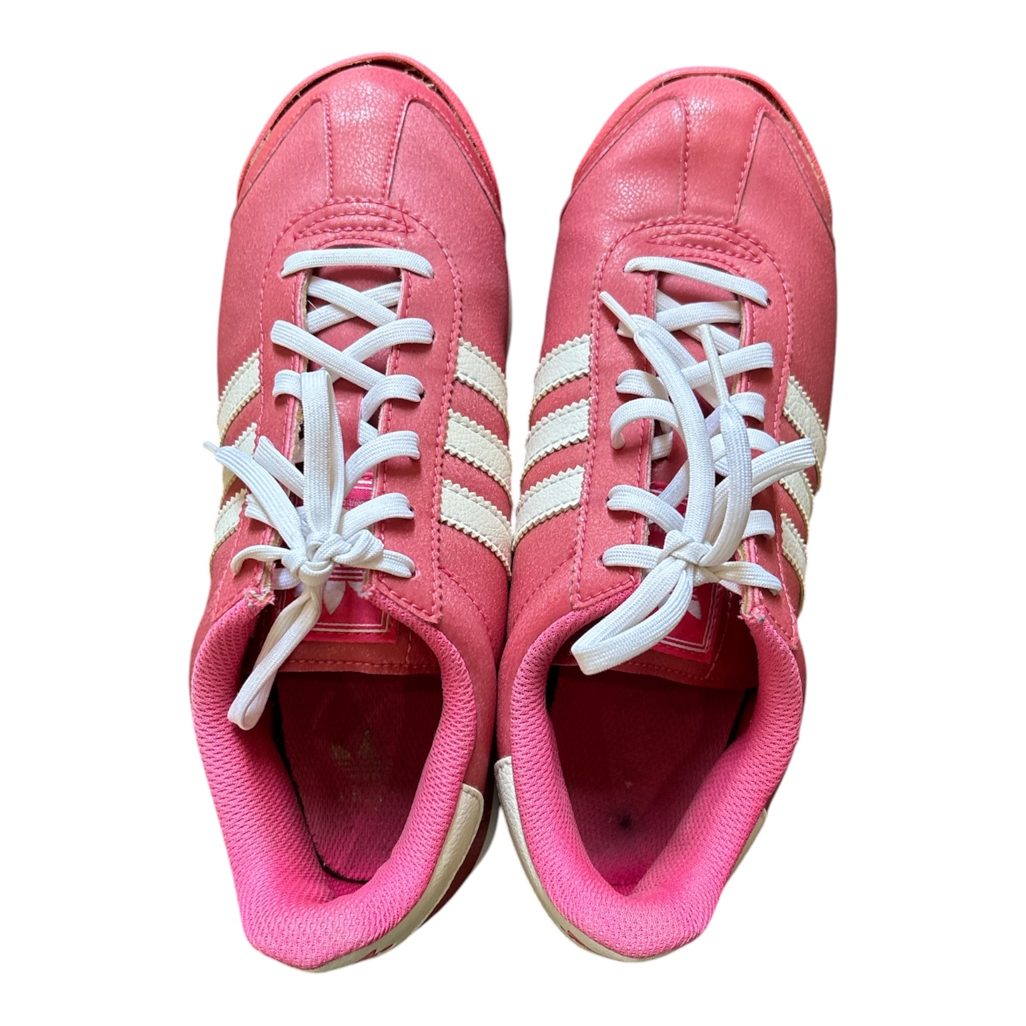 pink adidas samoa sneakers, 5.5