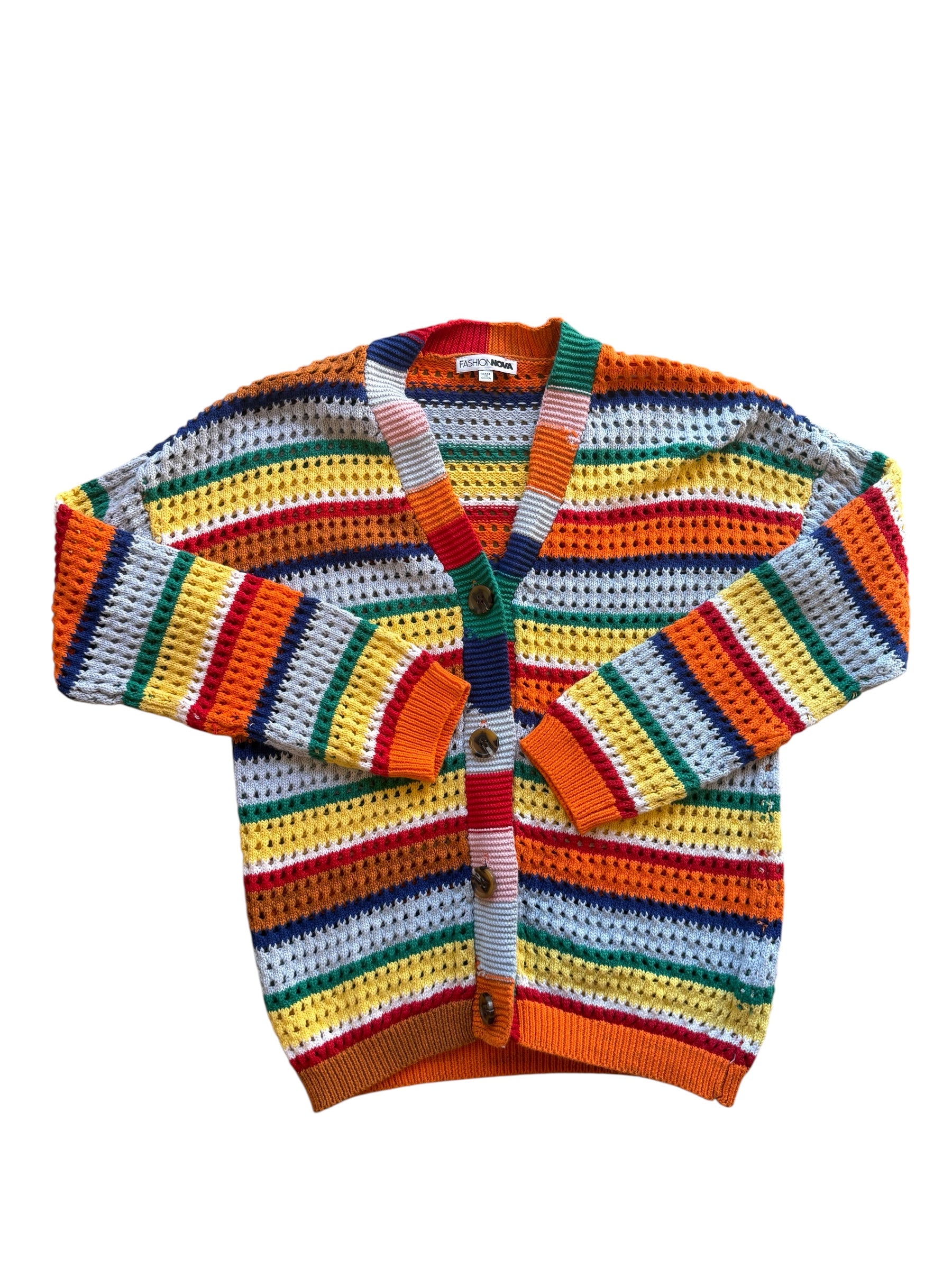 multi fashion nova knit cardigan, s