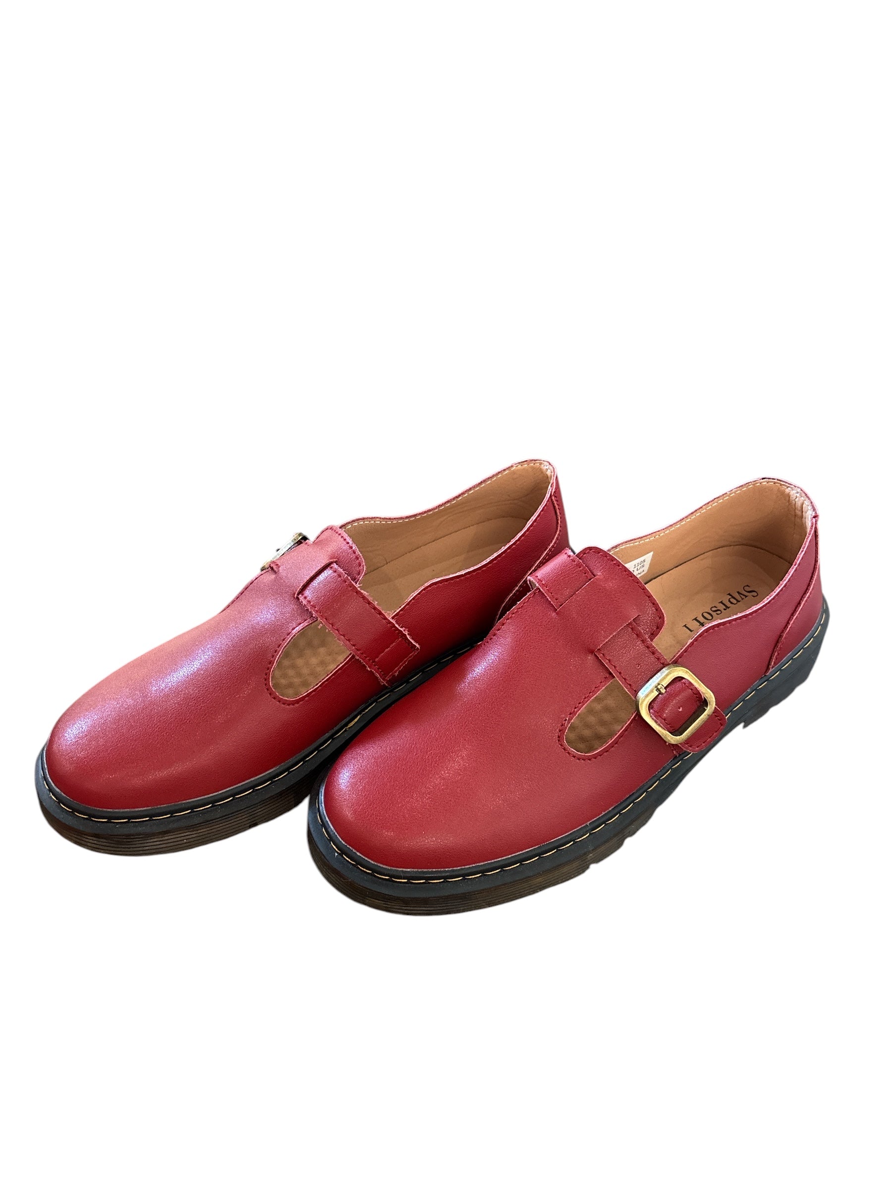 Red Svprsofi Mary Jane Loafers, 10