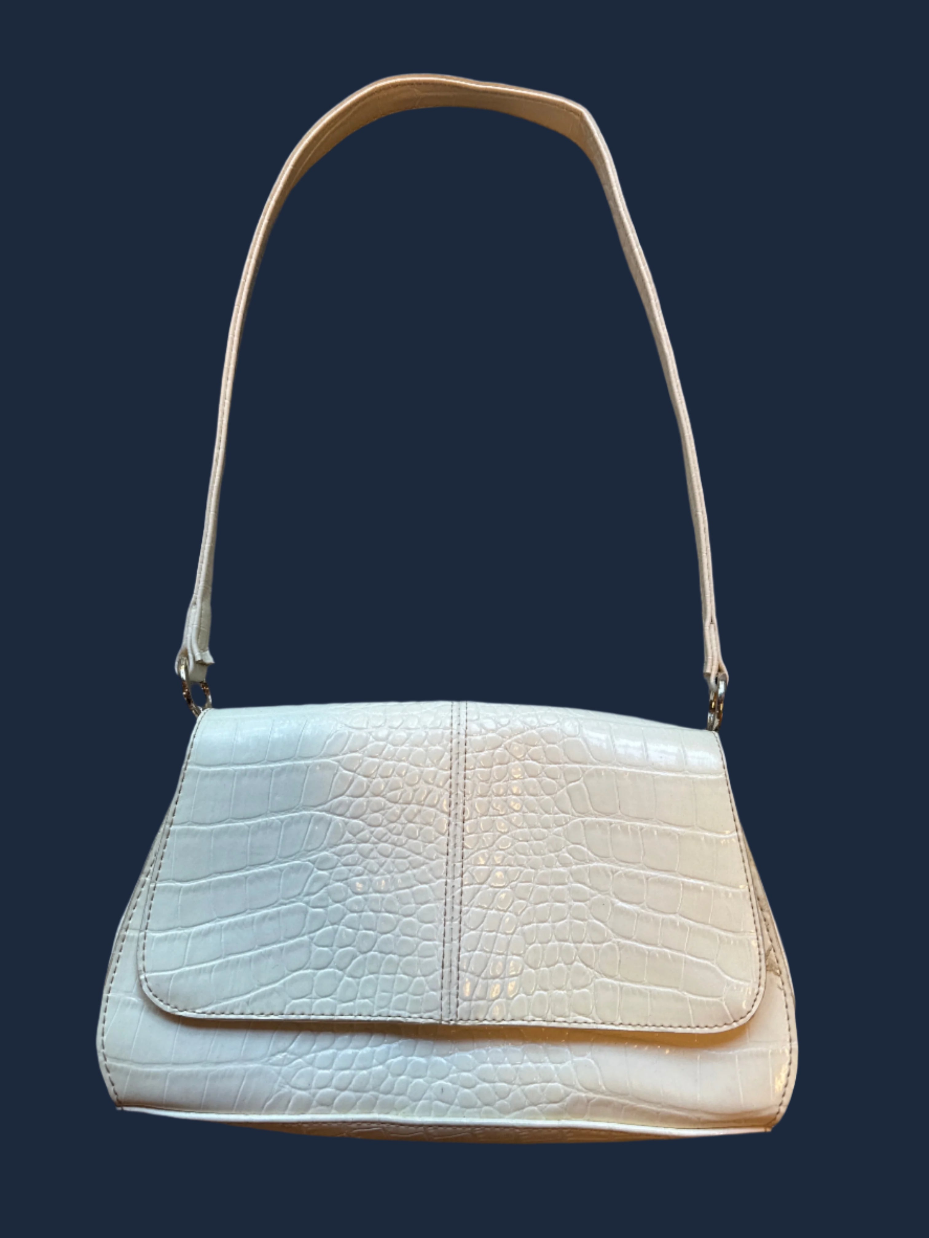 white liz claiborne croc bag