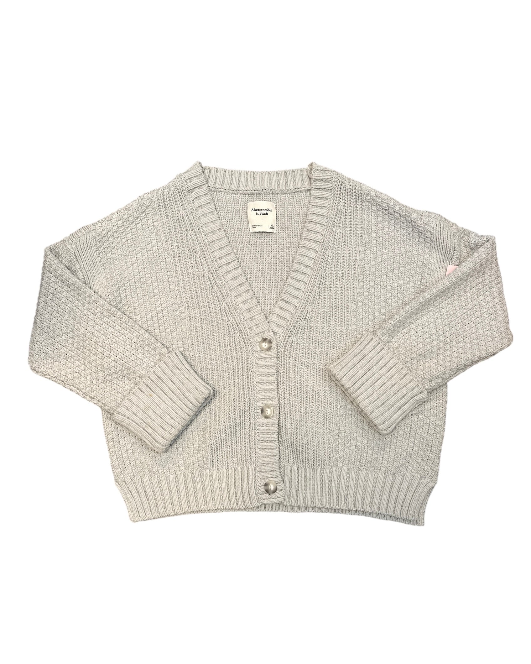 Grey Abercrombie Thick knit cardigan, Xl
