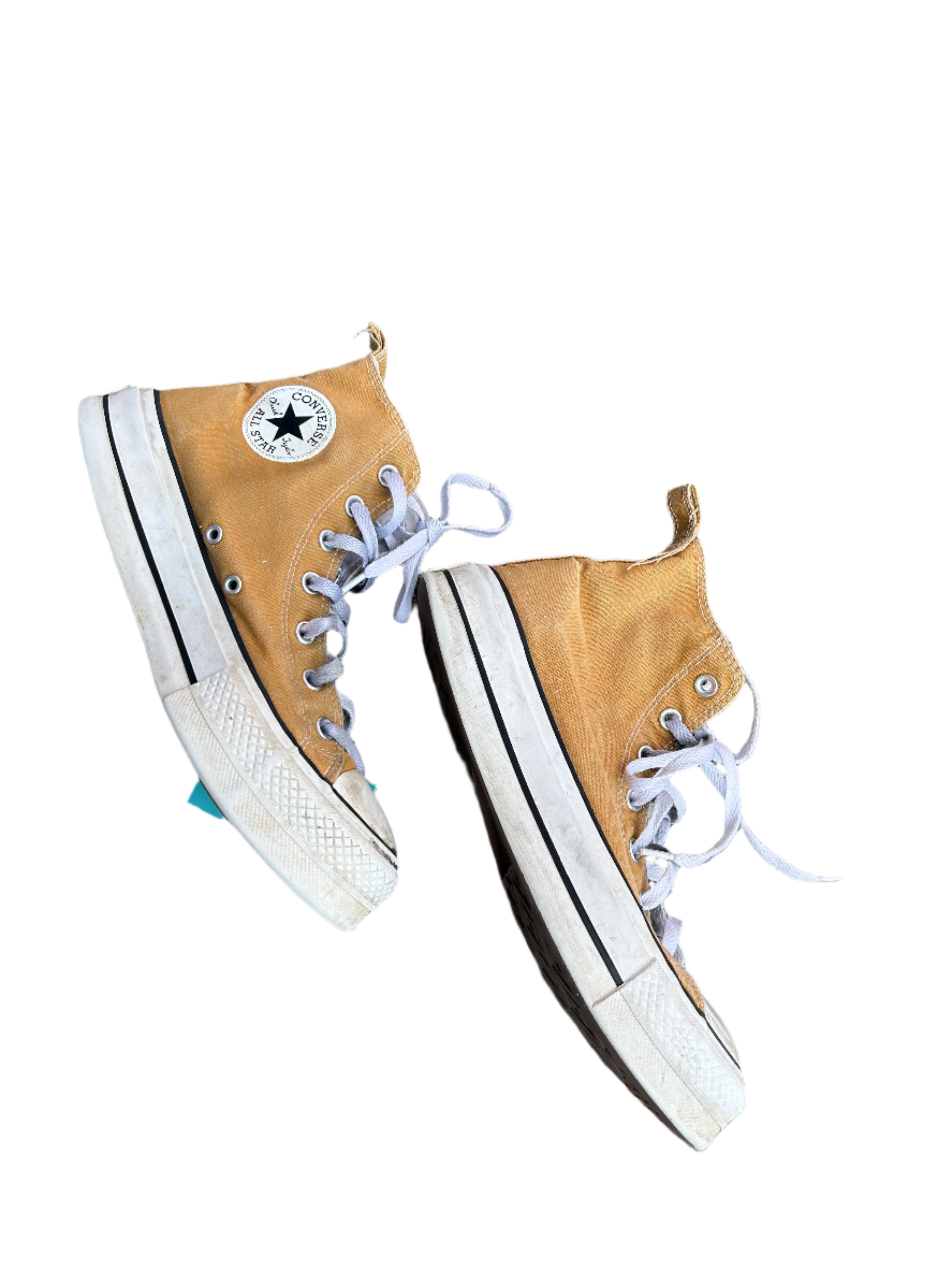 brown Converse hi top sneakers, 9womens