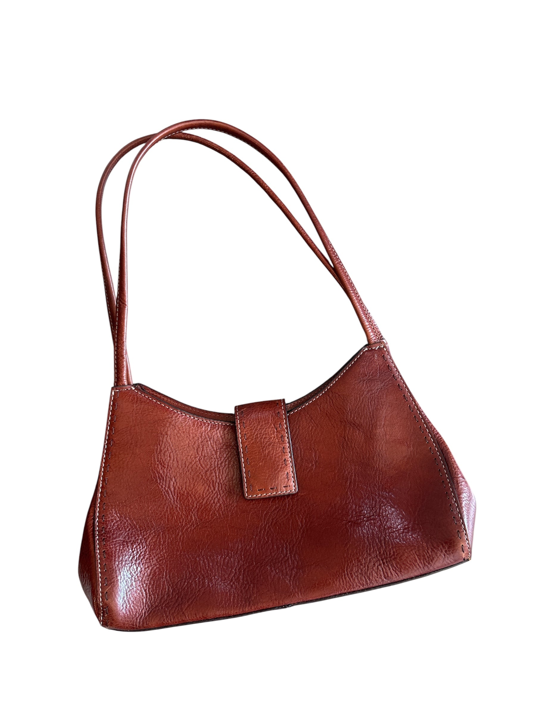 Brown Fossil Vtg Leather Handbag