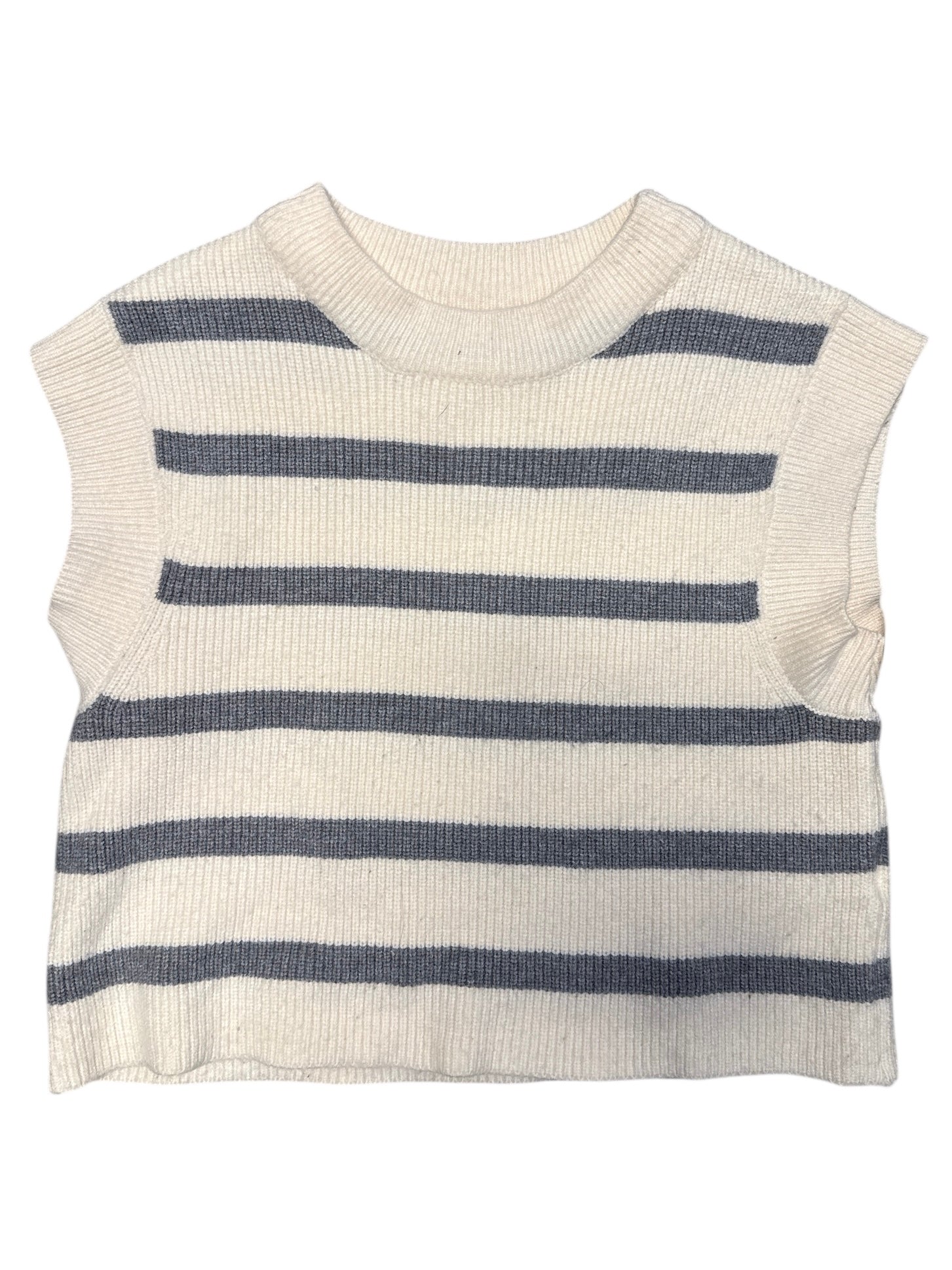 Cream gray Zara Striped vest top, Youth 8/9
