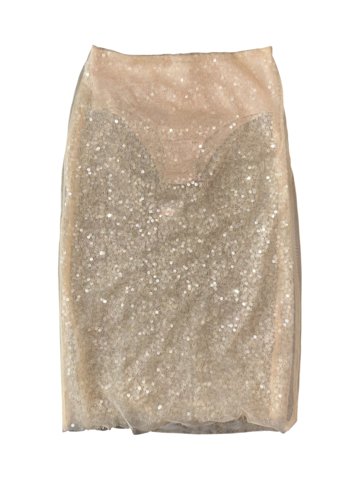 Cream Sunday in Brooklyn Sequin midi skirt, S