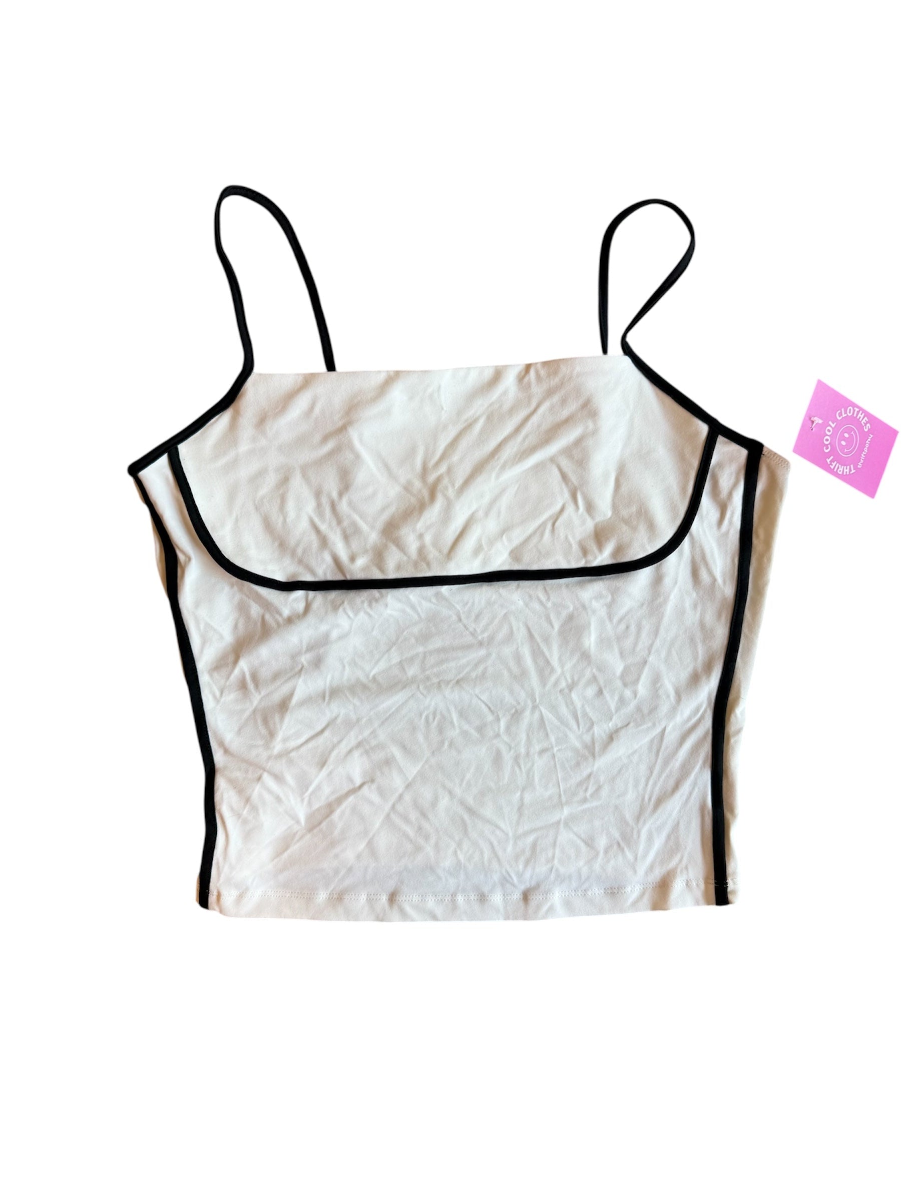 white black trendy queen nwt bustier tank, xl
