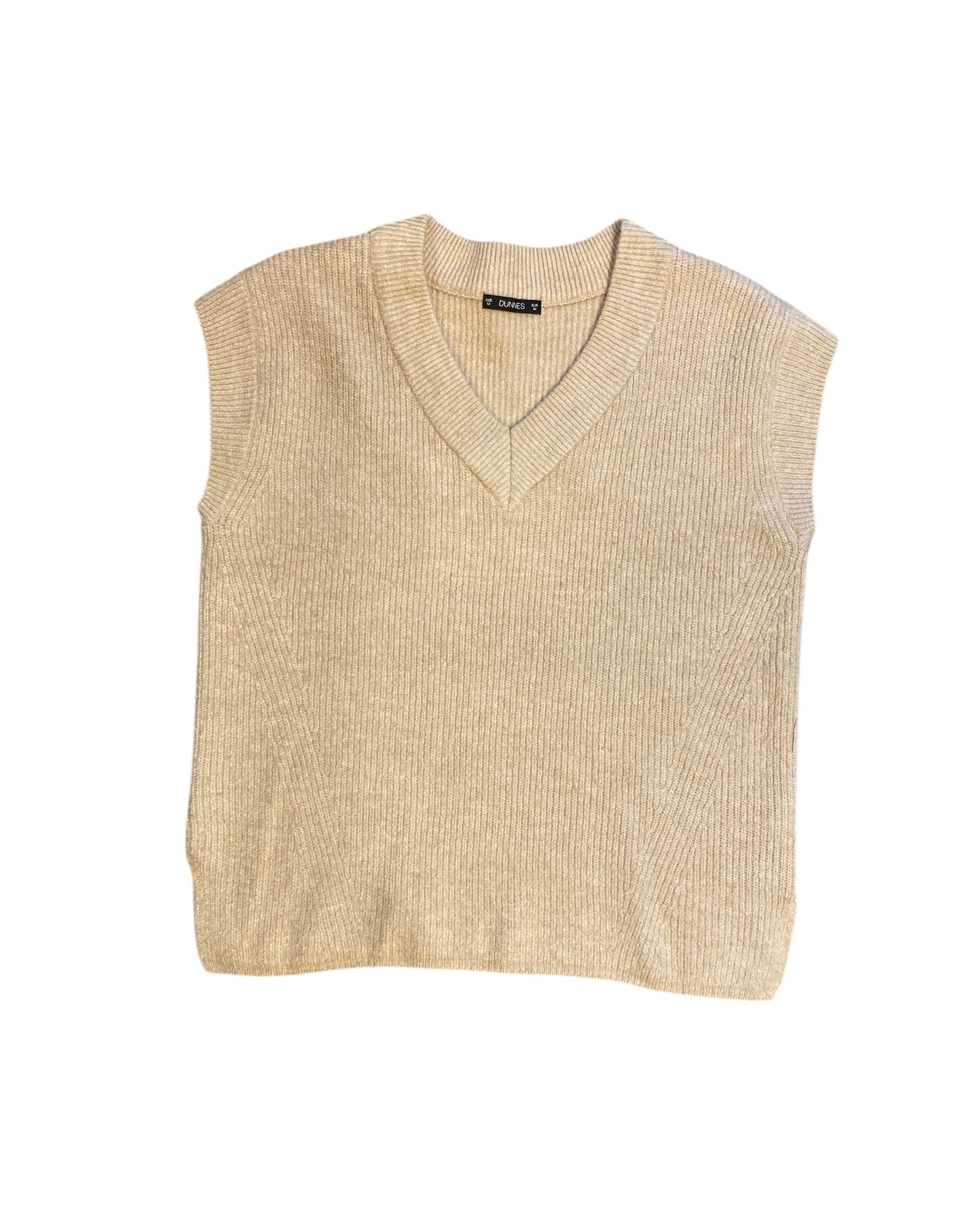 tan dunnes sweater vest, m