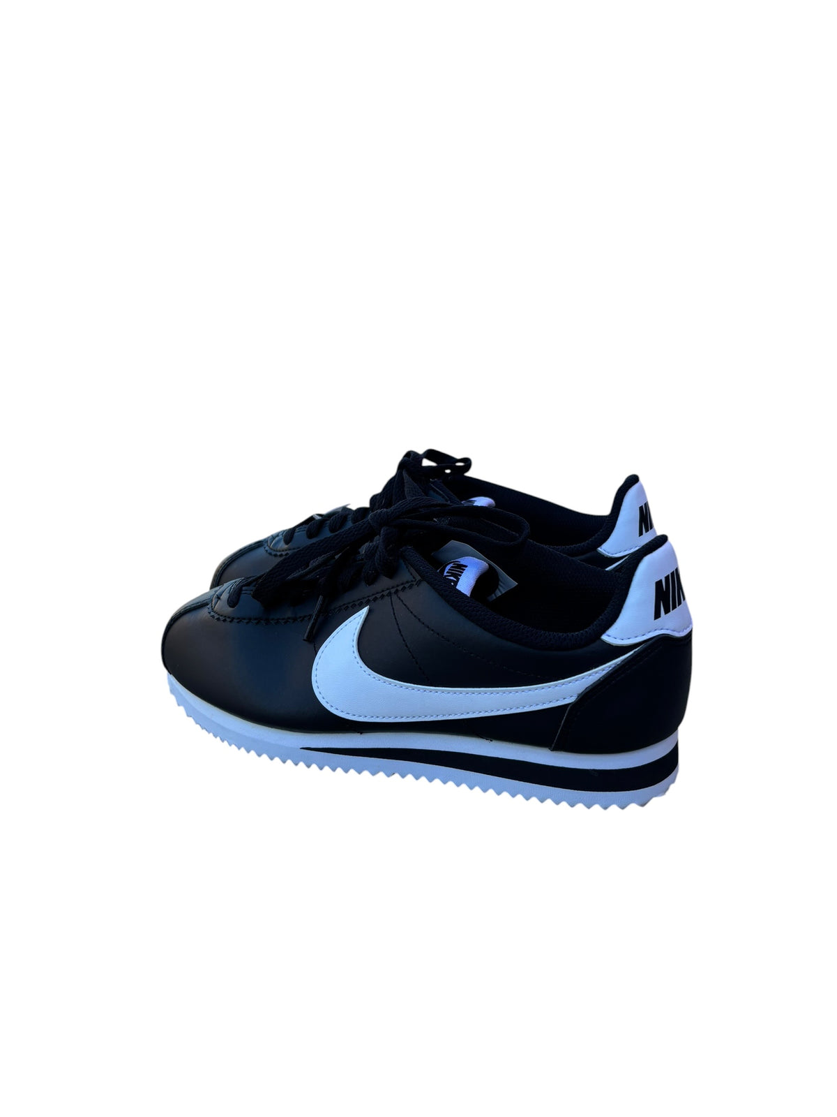 white black nike cortez sneakers, 6.5