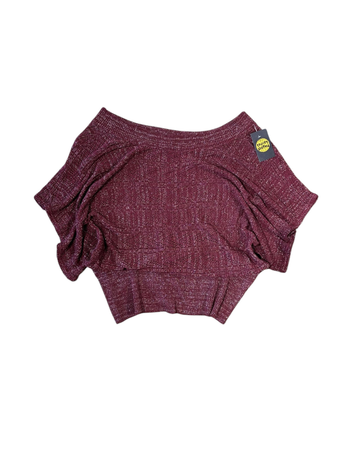 pink purple silver wet paint knit glittery cutie ss, 2X