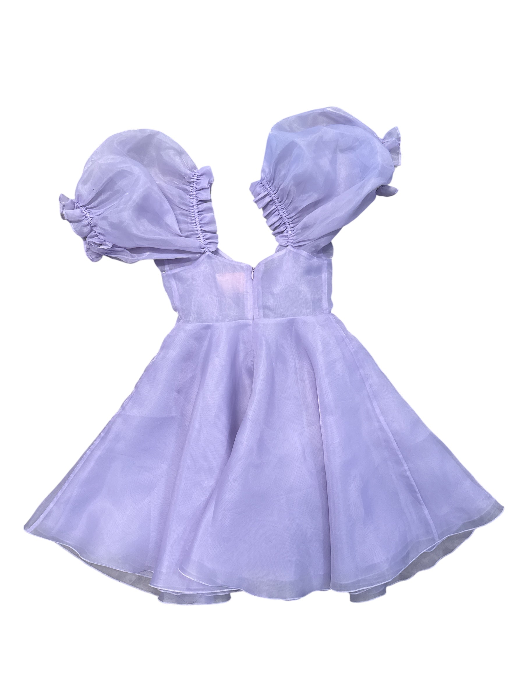 Lavendar Selkie Puff sleeve dress, Xs