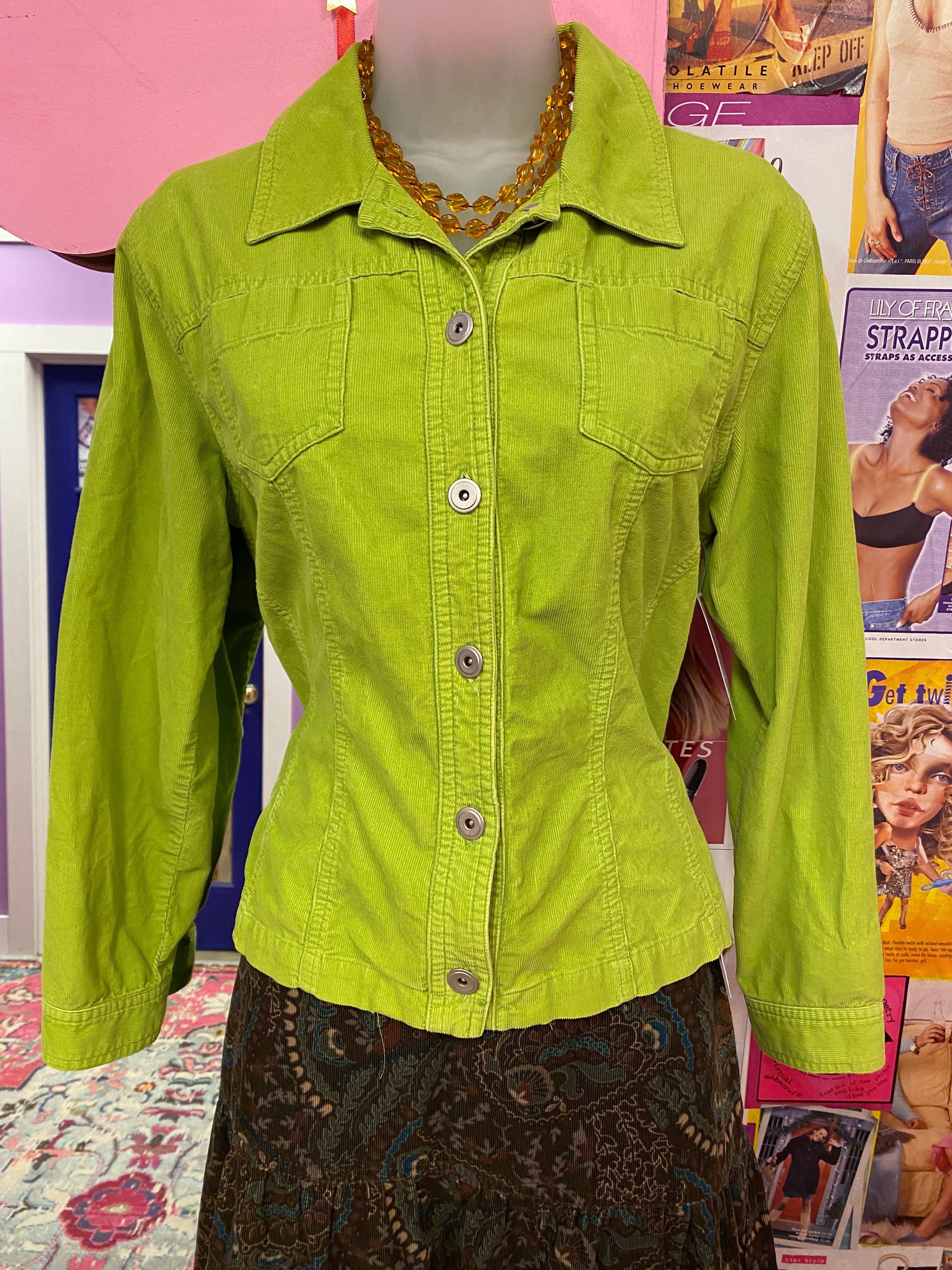 Lime Annex Cord denim jacket, 8