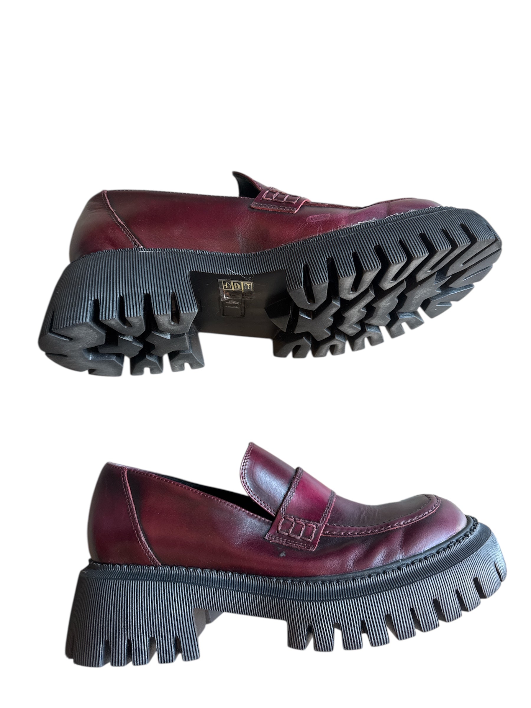 red livetech platform loafers, 41