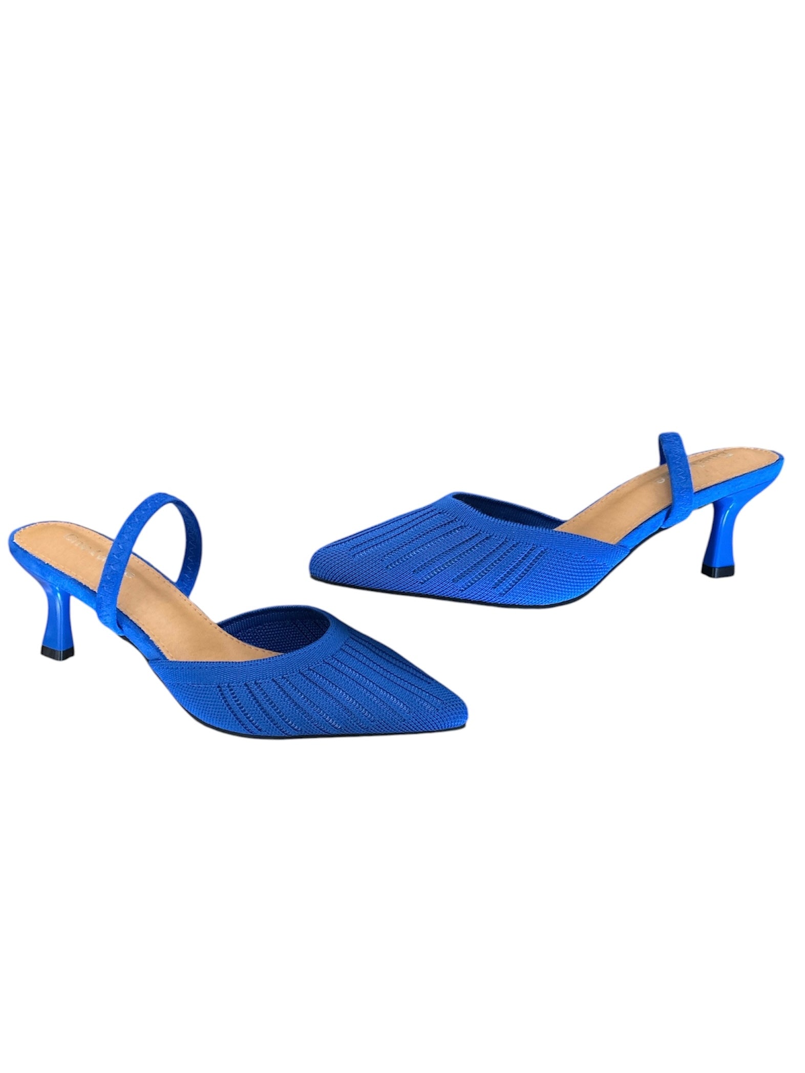 blue enelauge NIB pointy toe kitten heels, 39