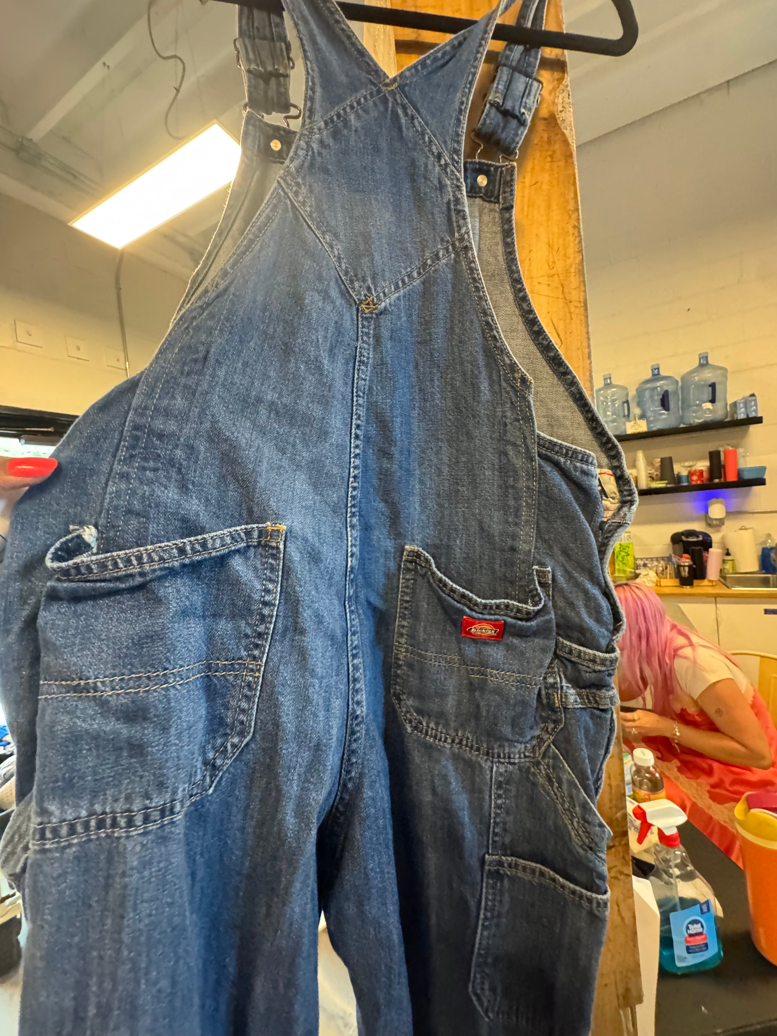 blue Dickies Overalls, M