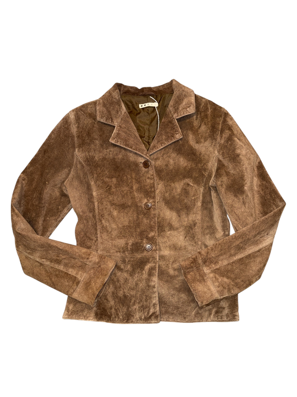 Brown 5 diamonds Leather blazer, S