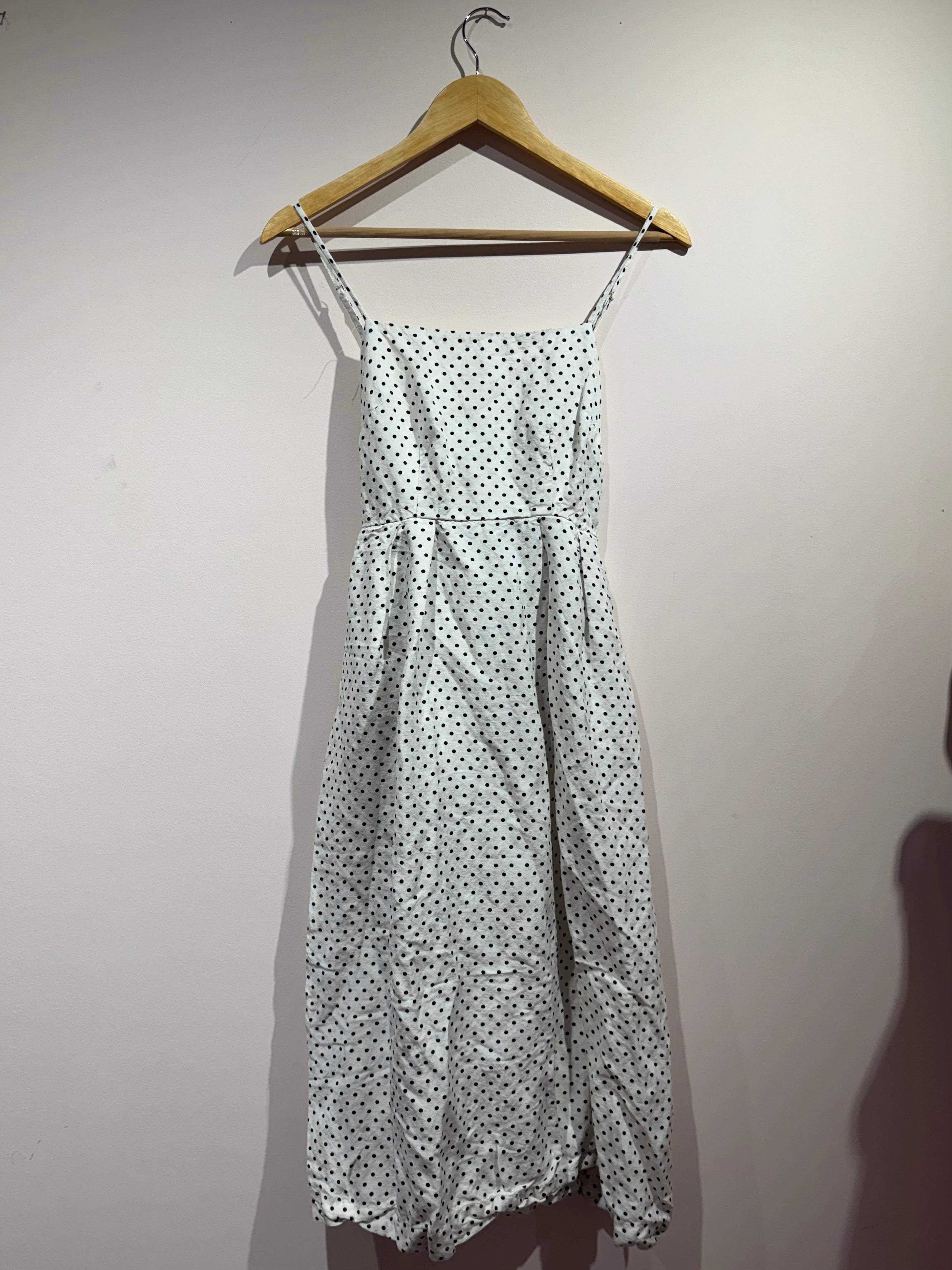 white black kate spade x target polka dot tank midi dress, xs