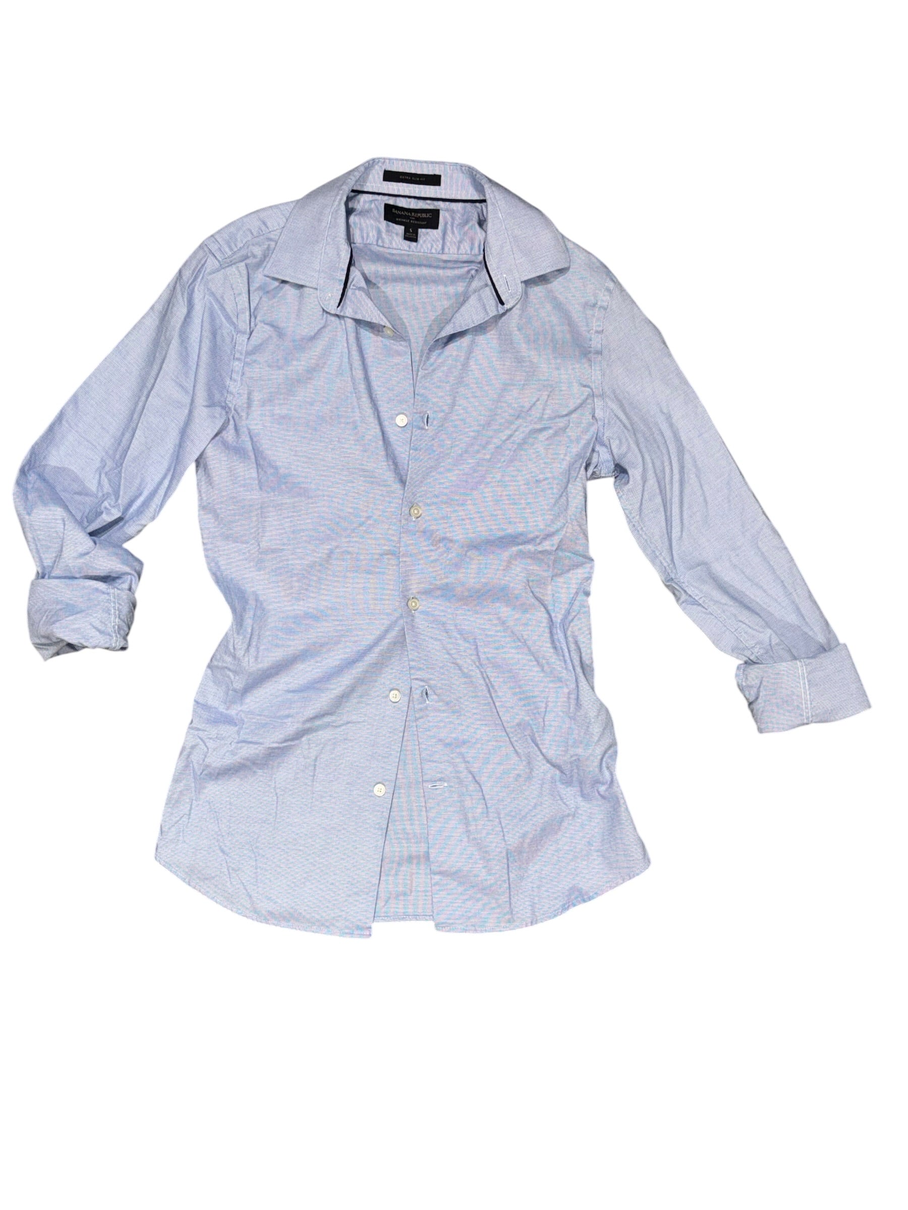 blue banana republic ls button up, s