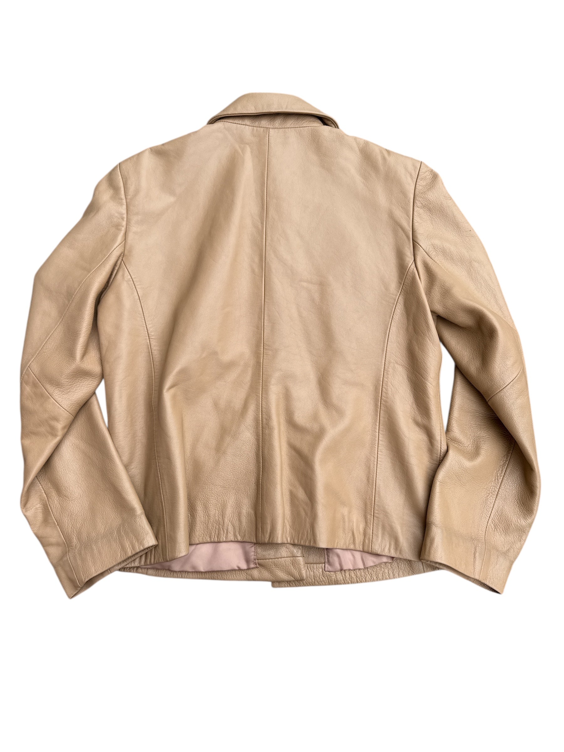 Tan Colebrook & co Leather blazer, M