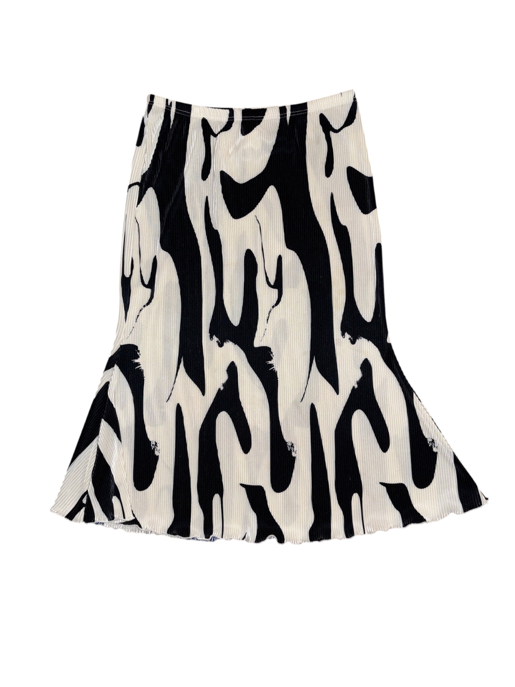 black white shein curve ribbed midi w print, 1XL