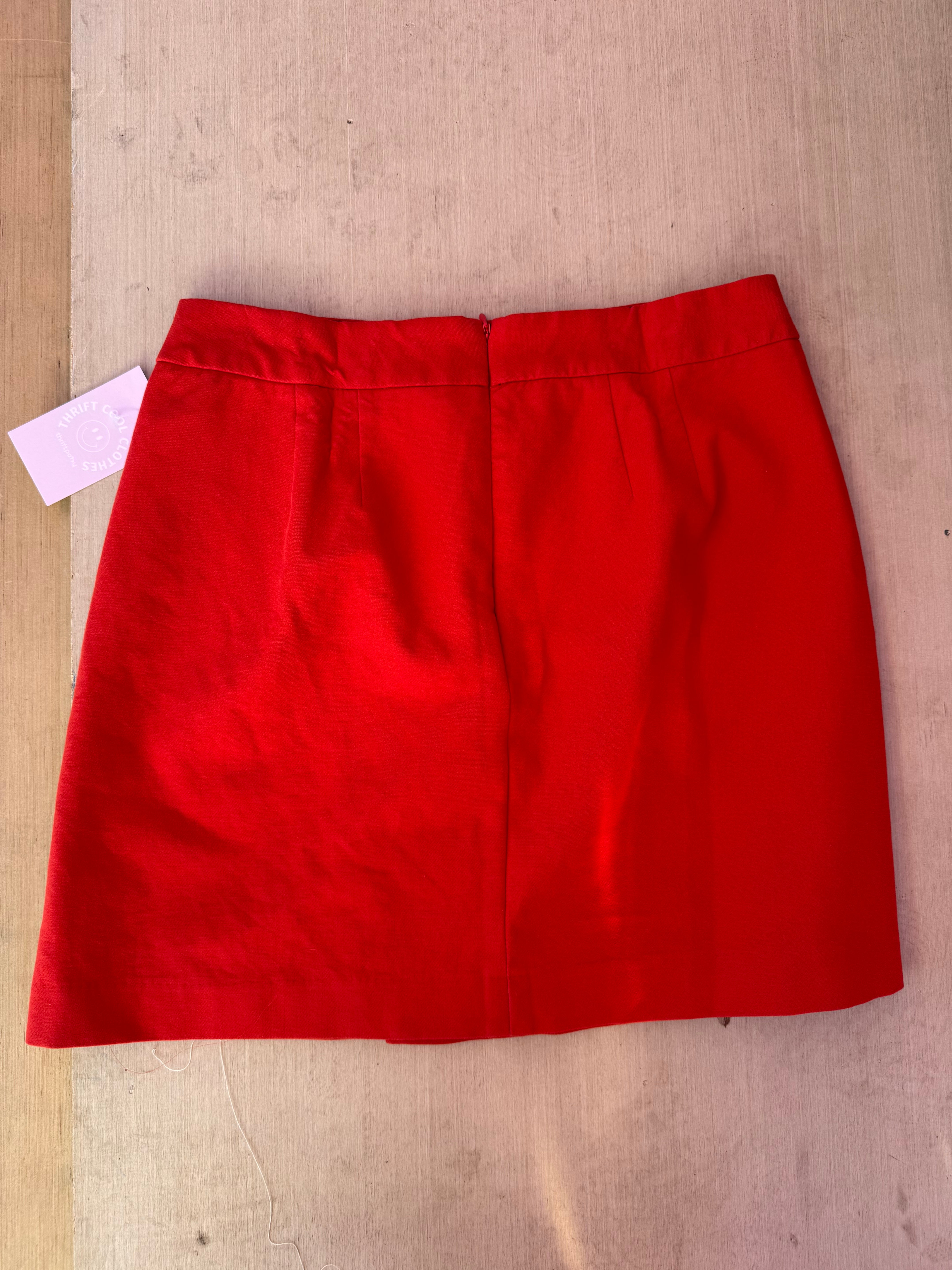 red Loft mini skirt w/ pockets, 4