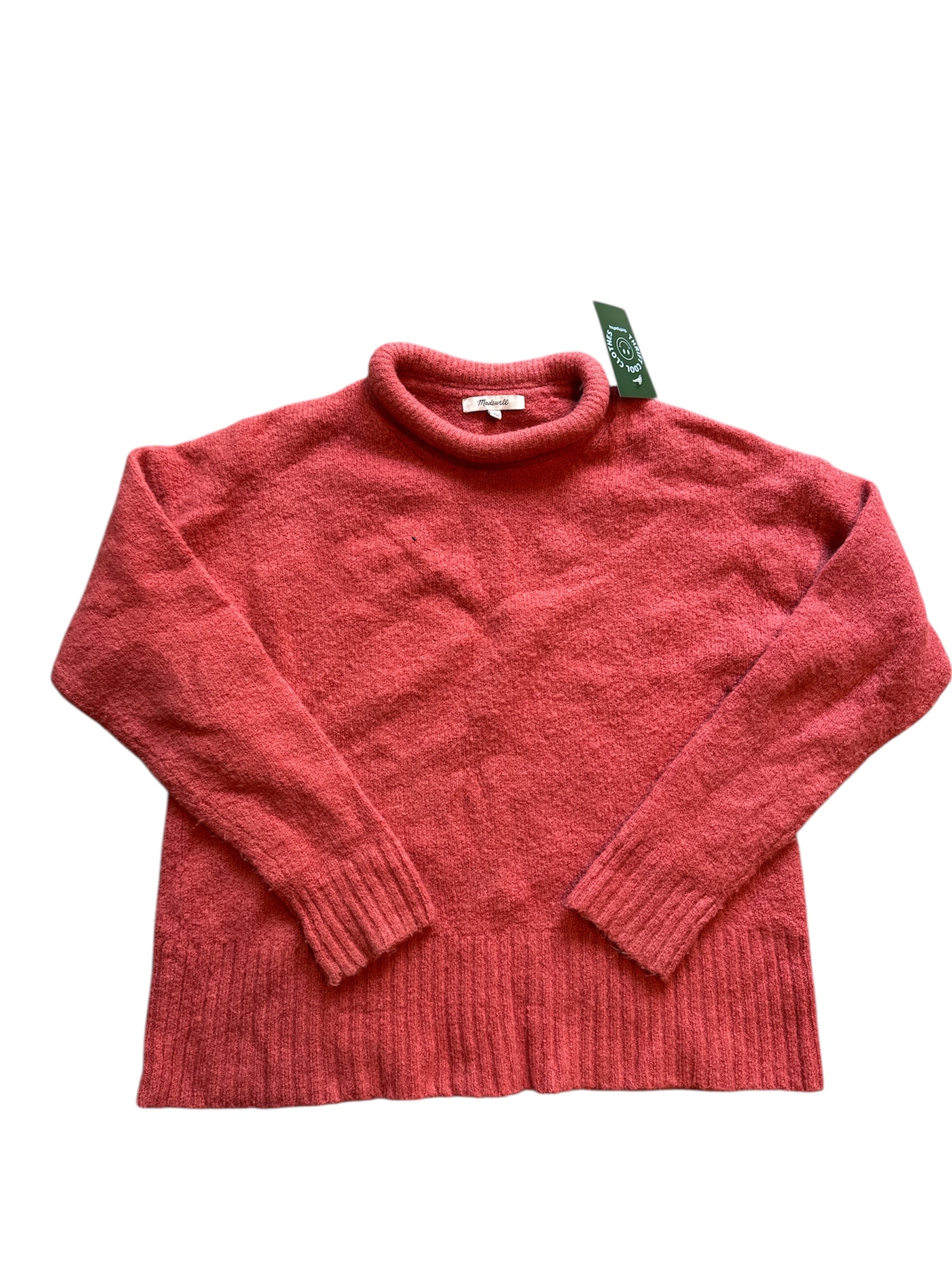 rust madewell pullover sweater, m