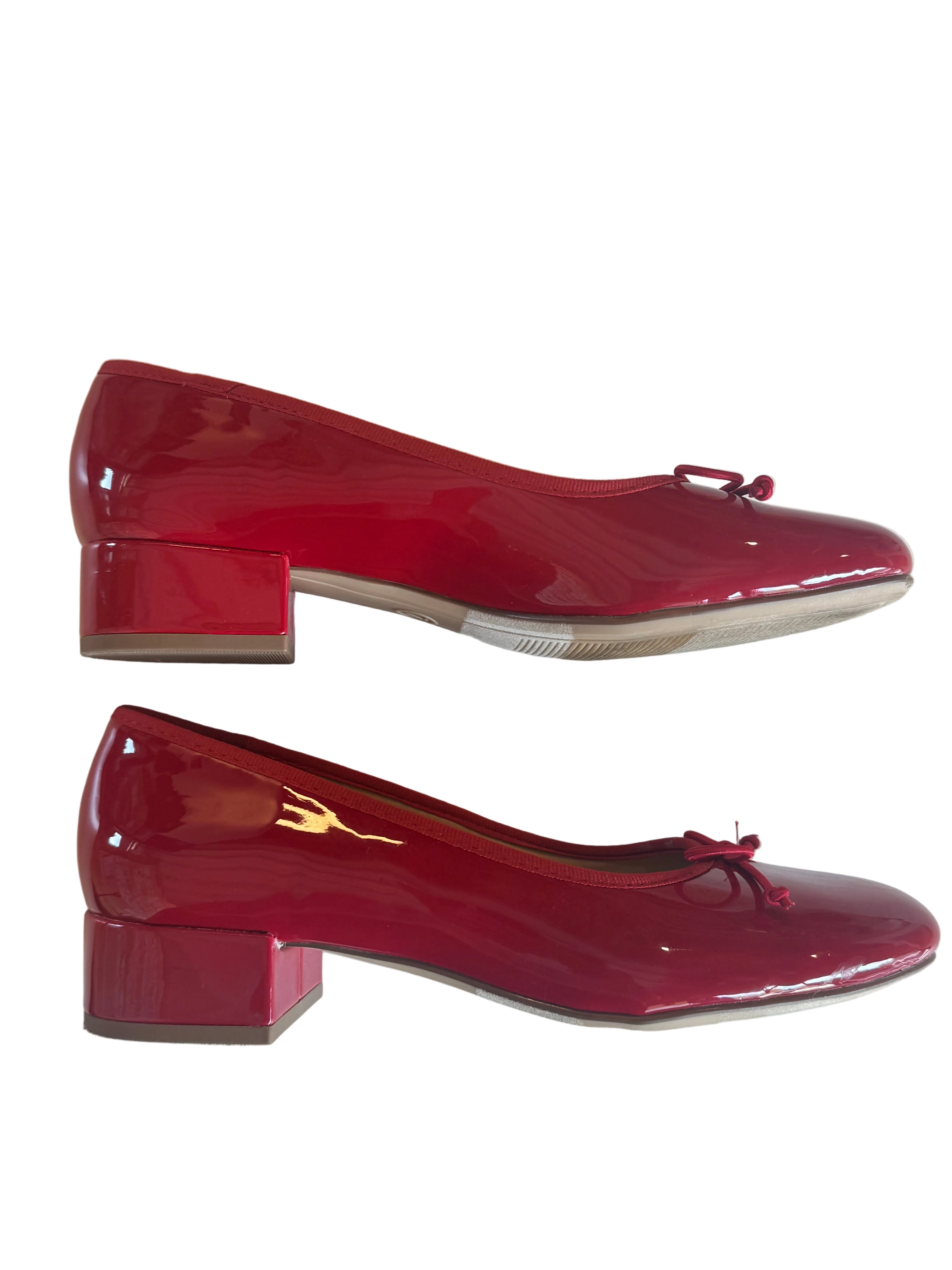 Red A new day Ballet small heel with tie, 7