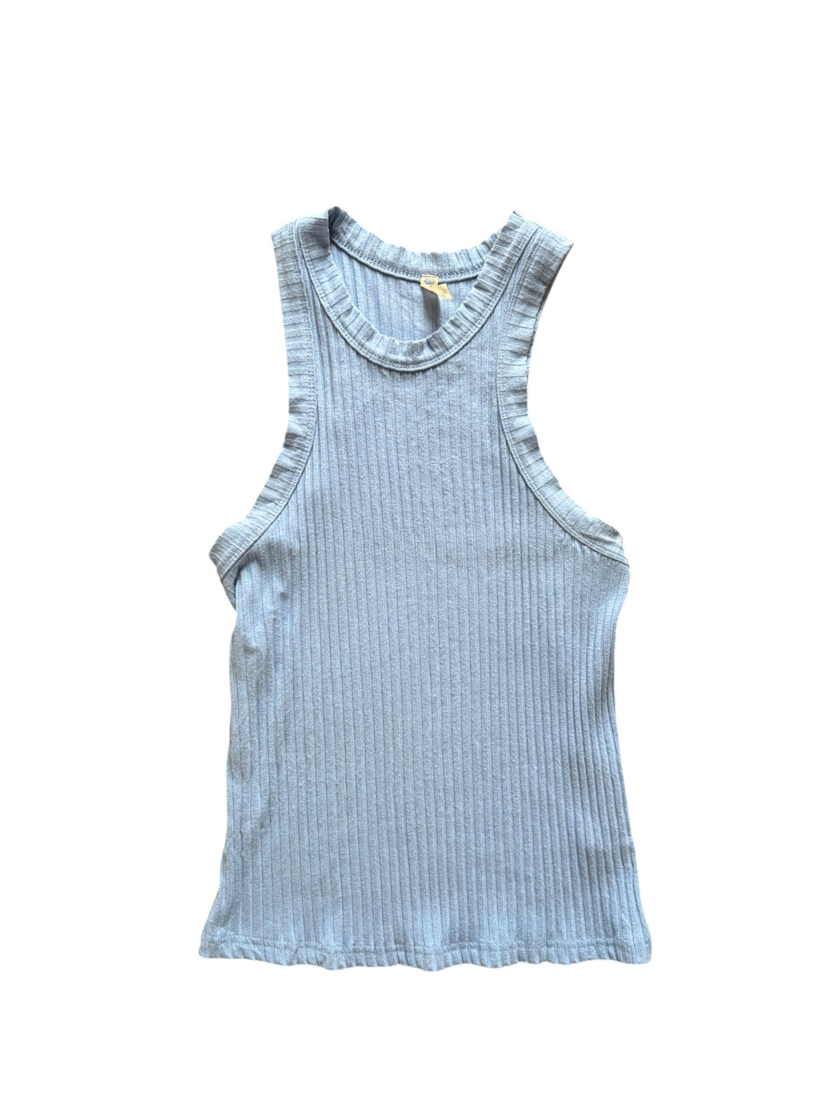 blue free people ribbed tank, s
