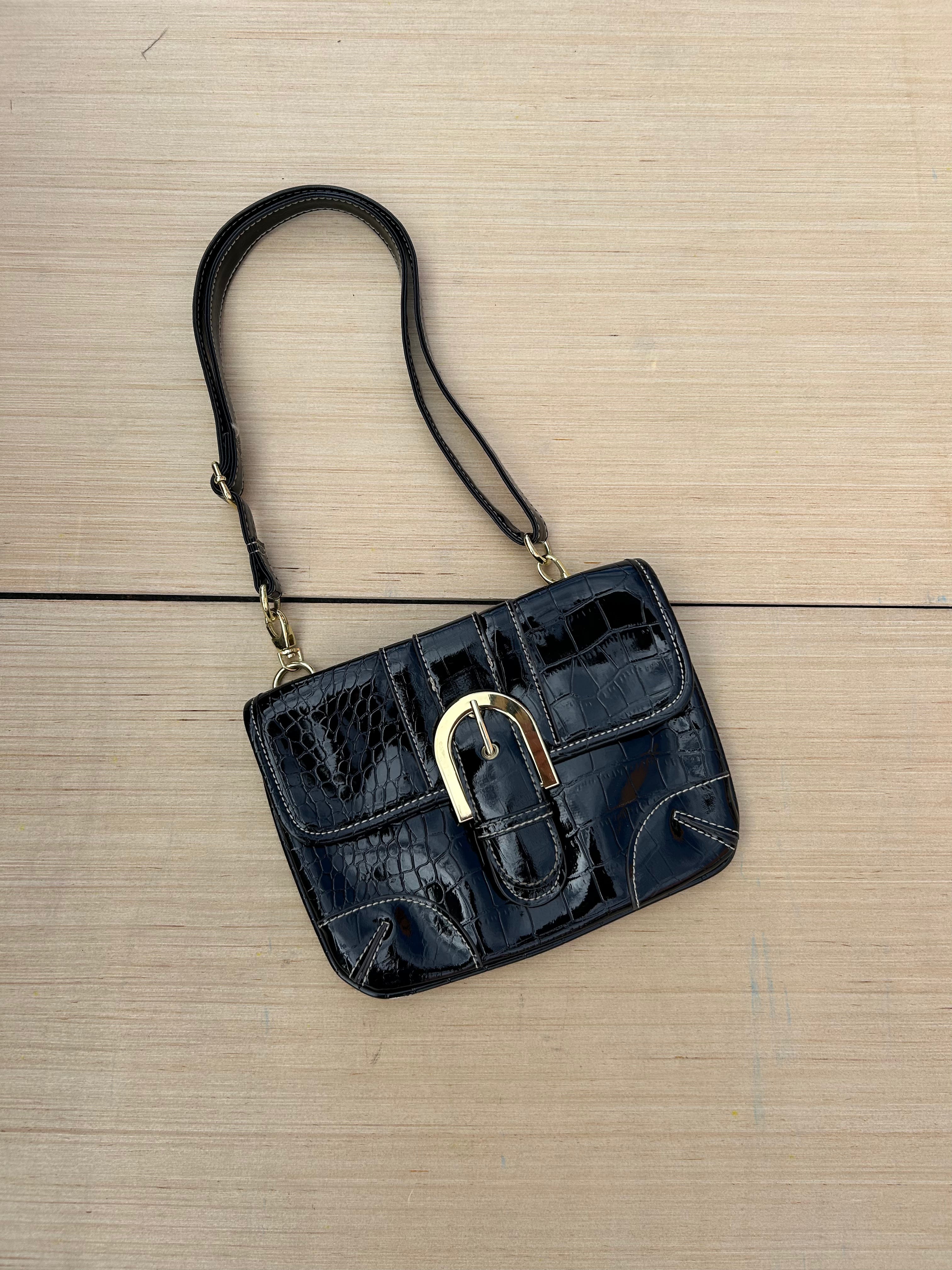 black  glossy bag