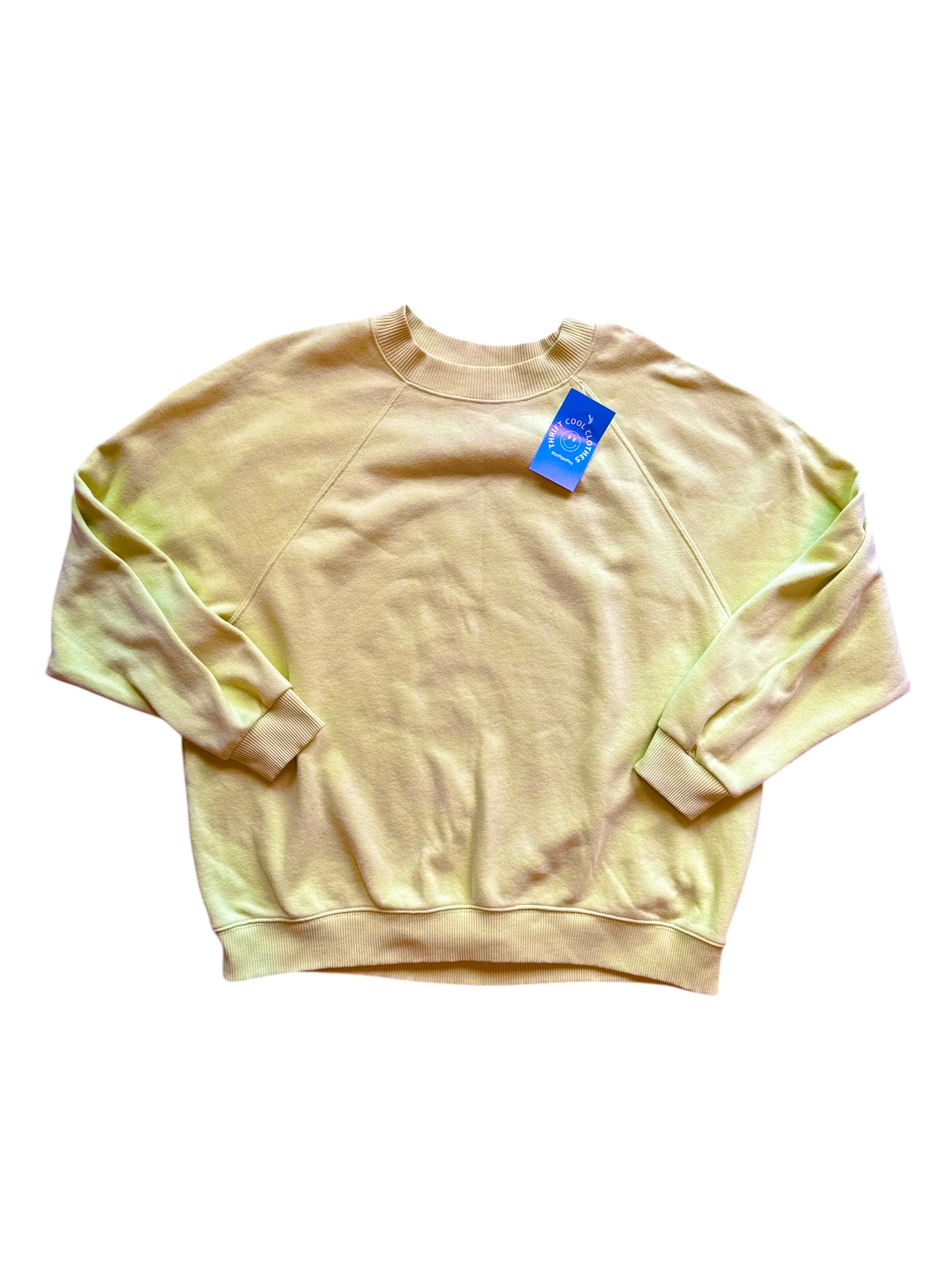 lime american eagle cozy ribbed crew neck, s