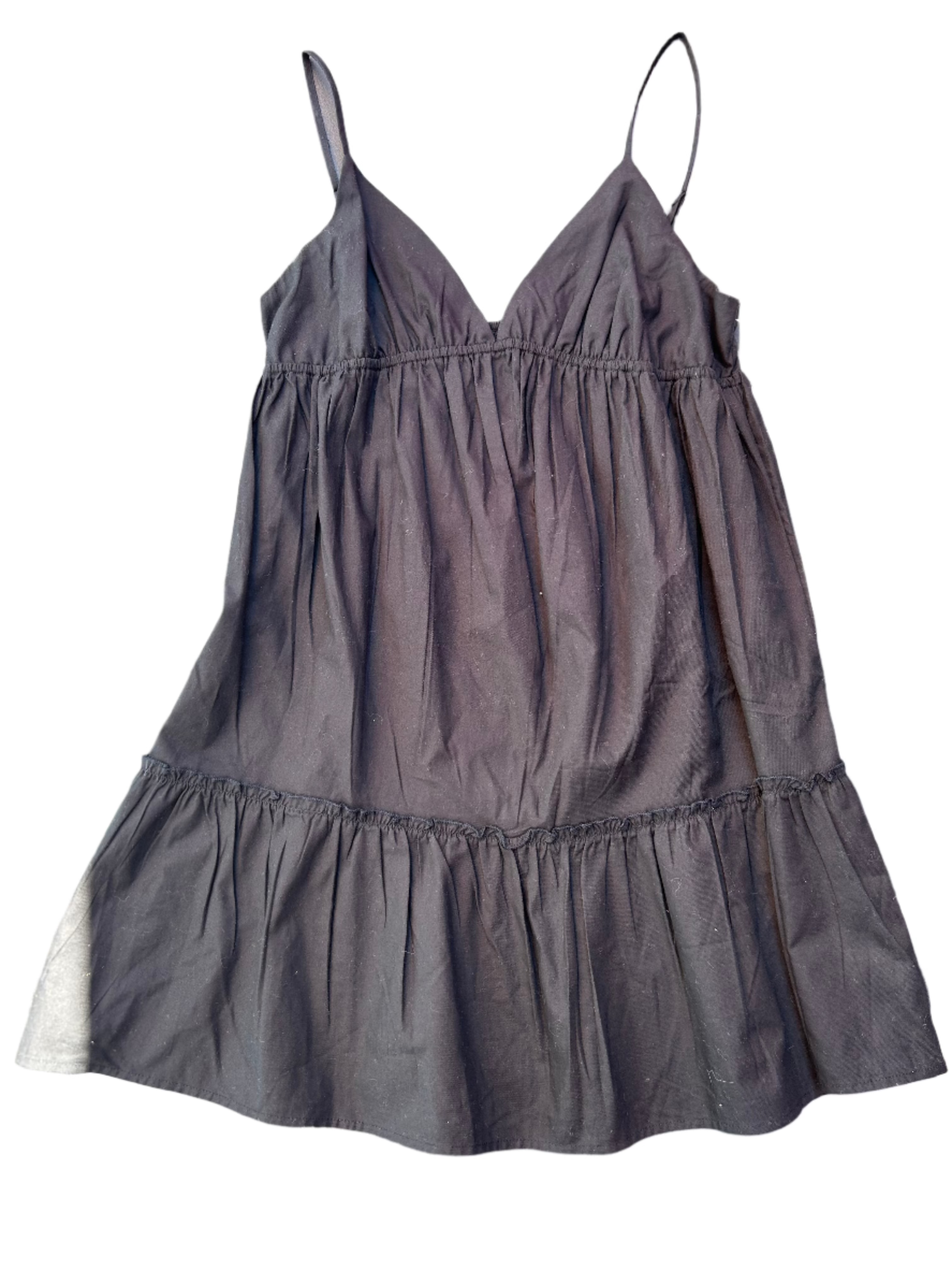 Black Sunday best V neck dress, L
