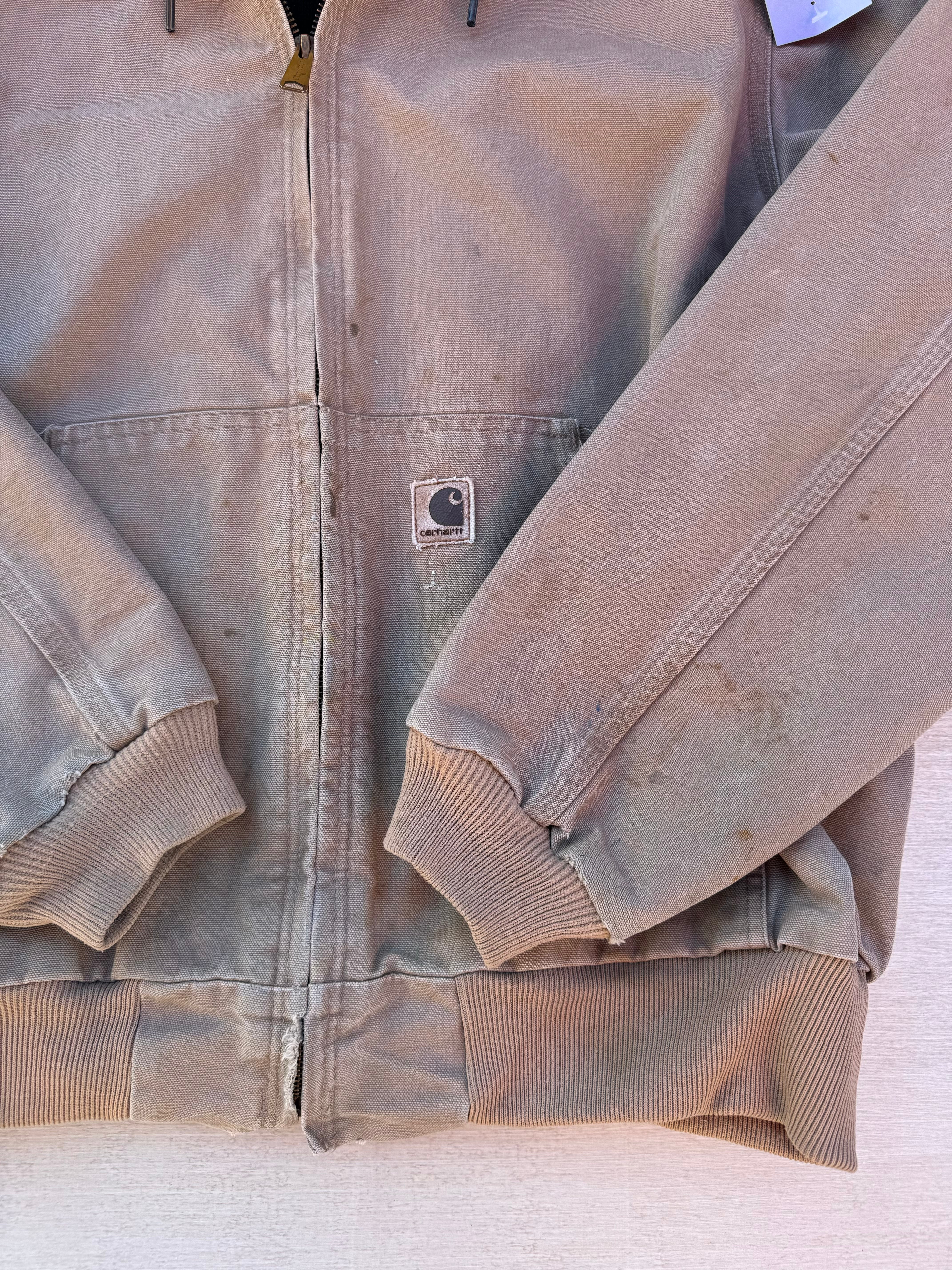khaki carhartt work jacket, xl