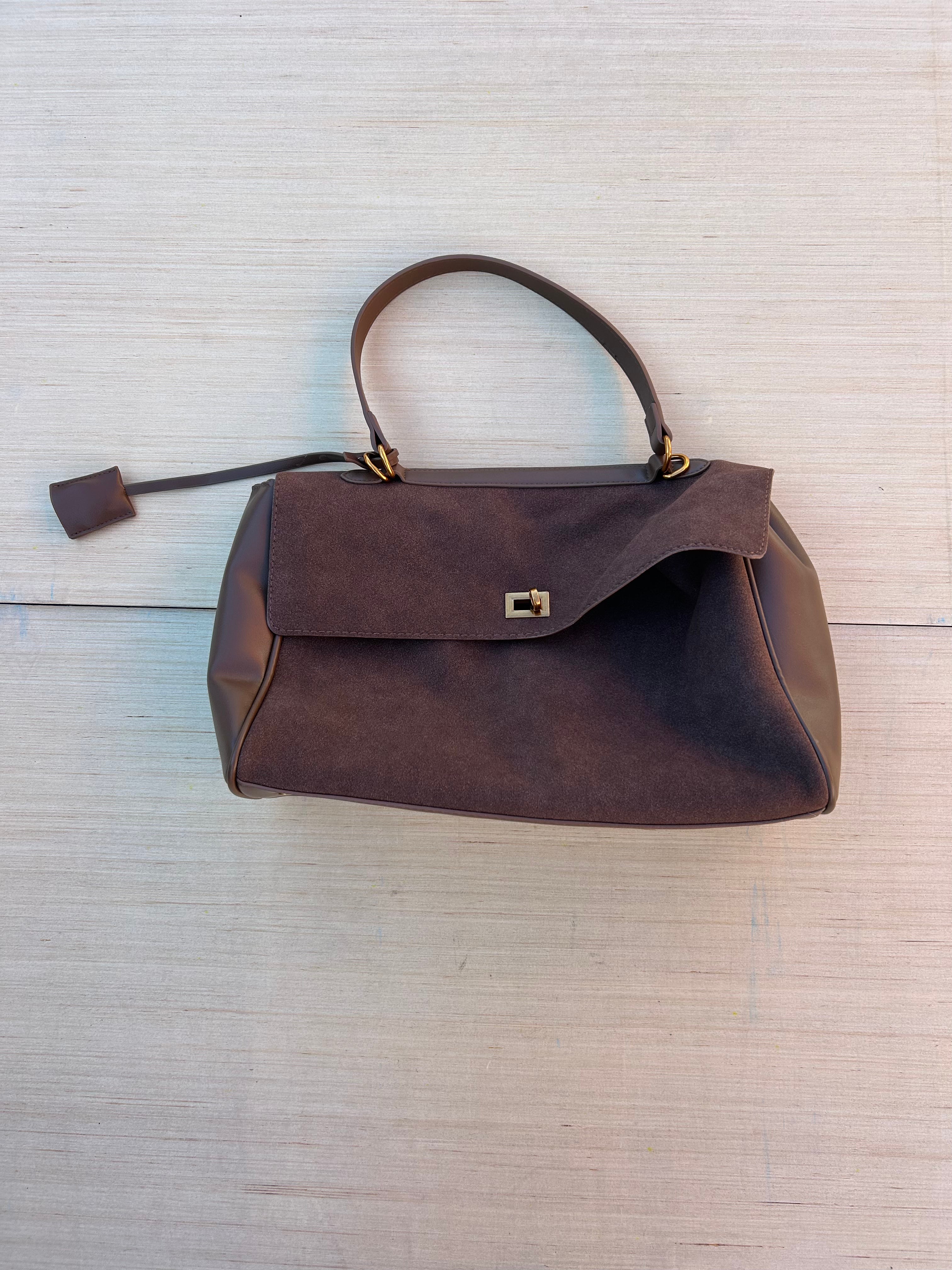 brown  faux leather purse