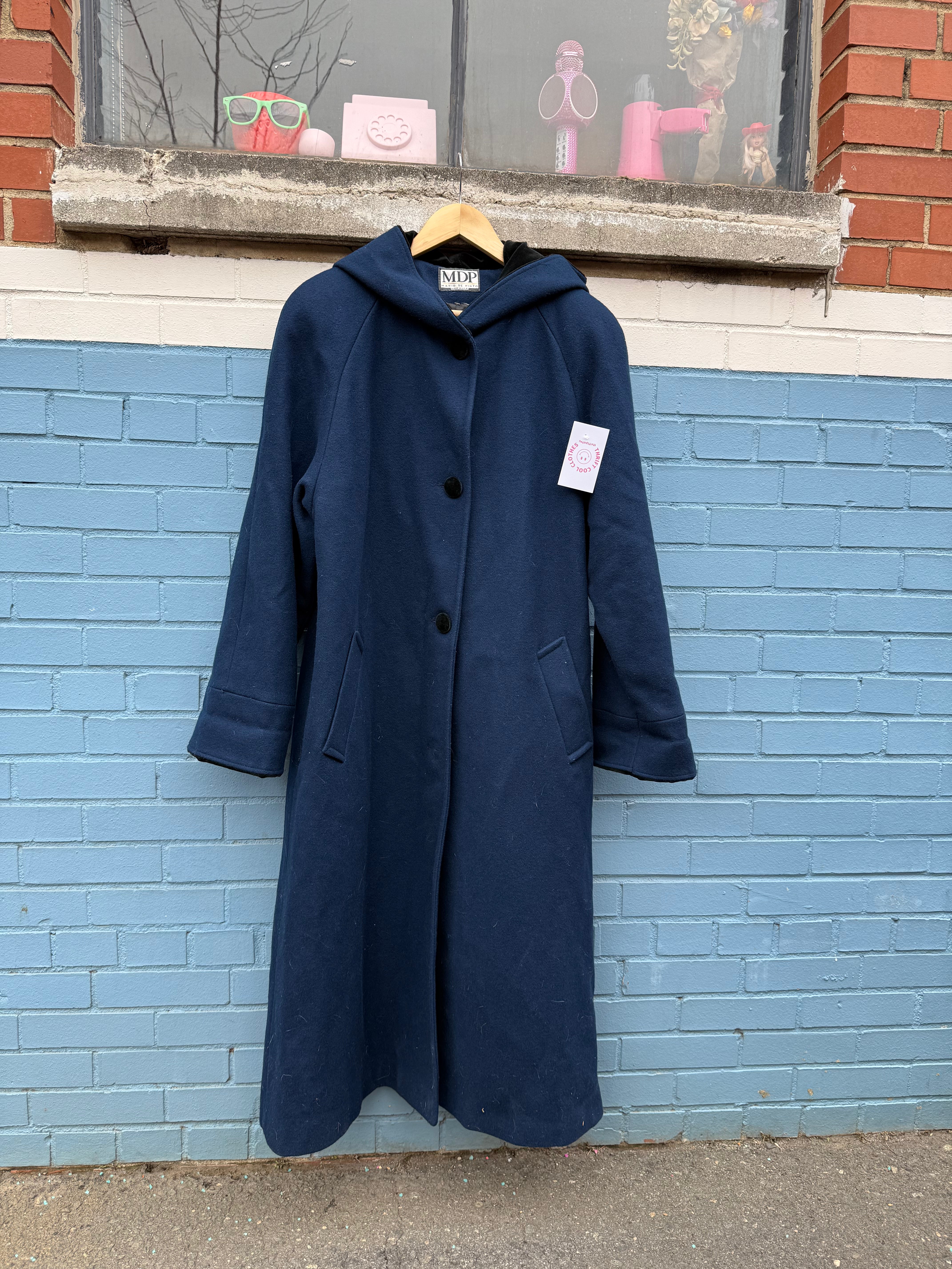 Black blue Mario de pinto Long coat