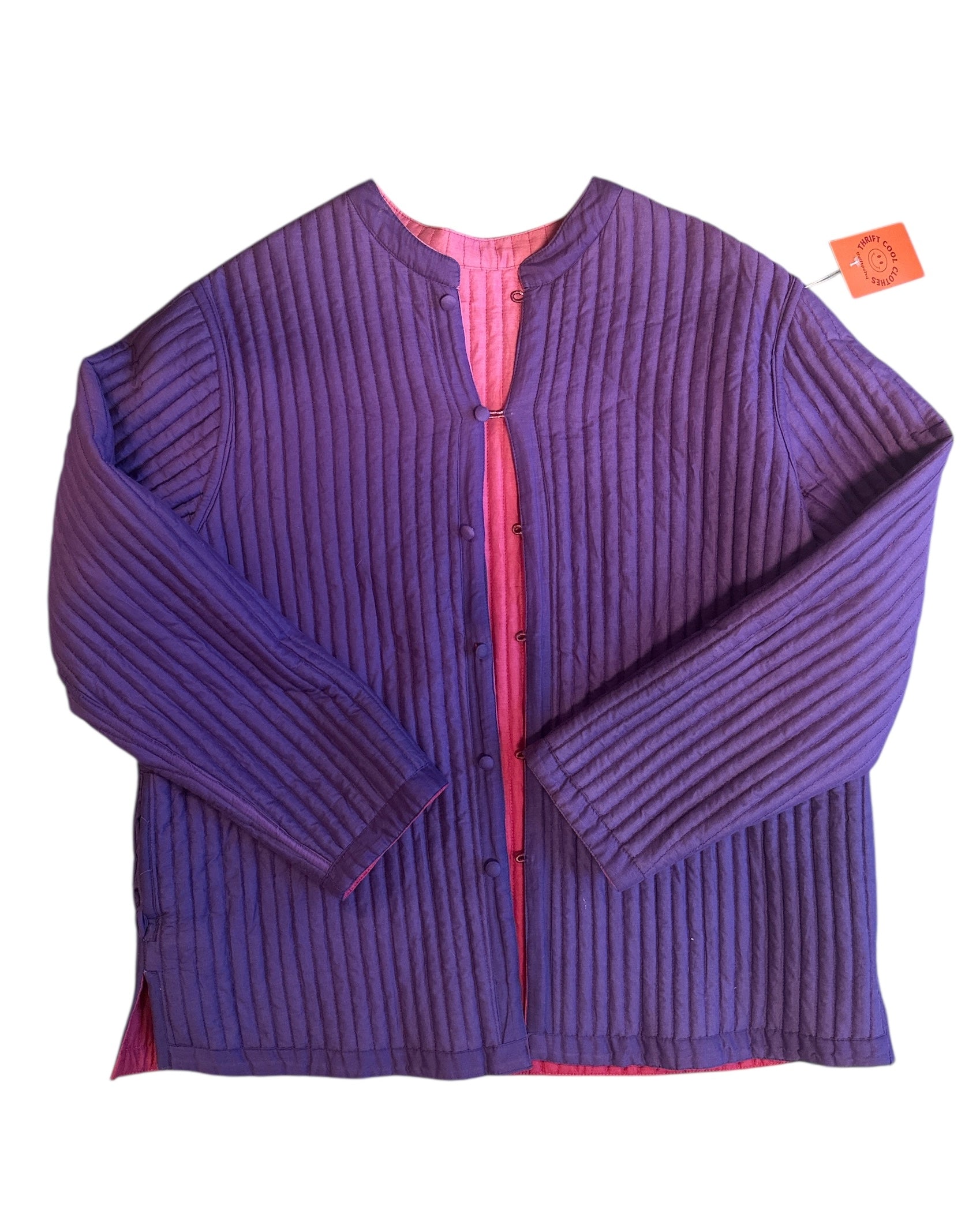 purple pink  reversible quilted jacket