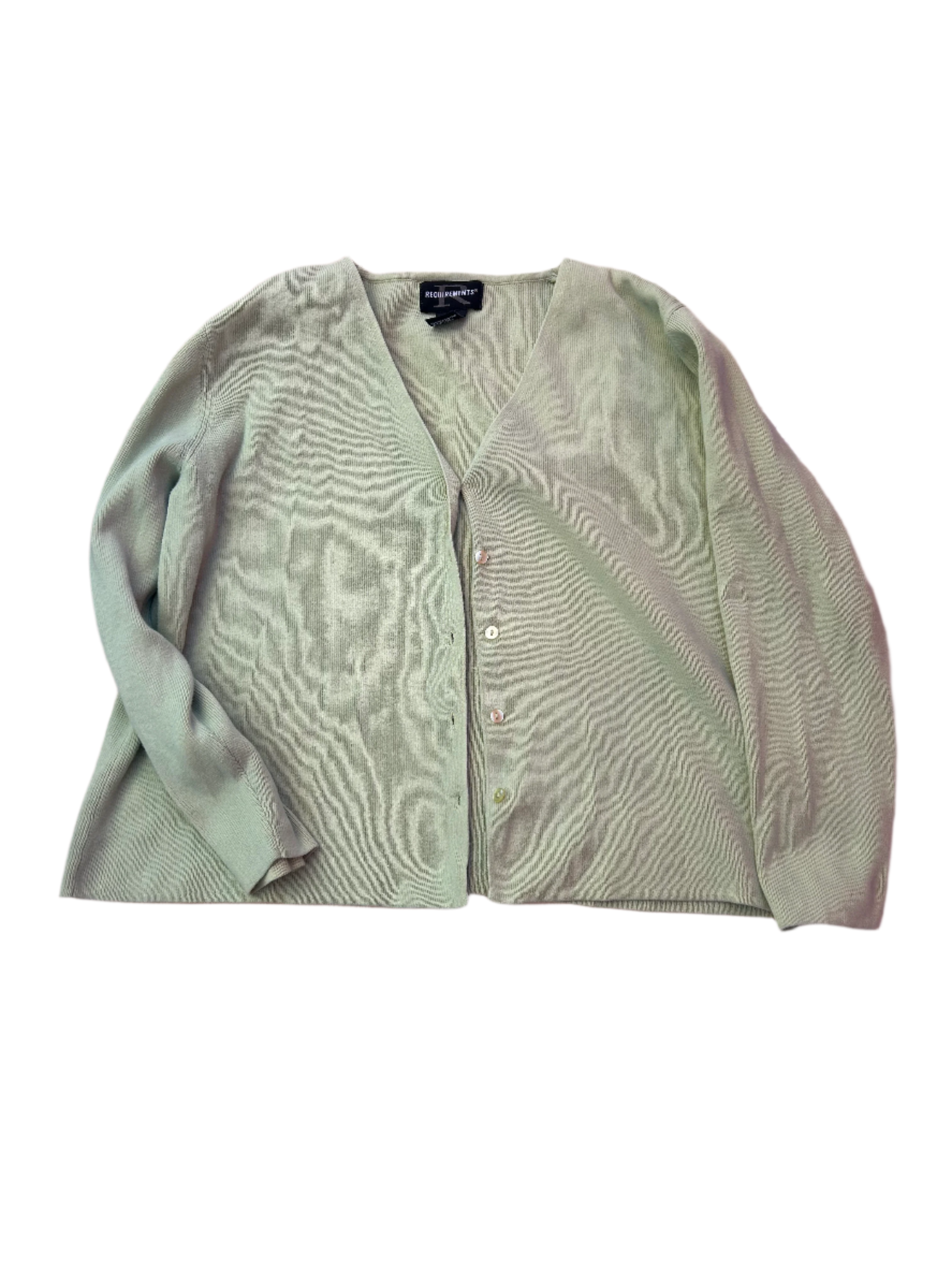 green requirements cardigan, L