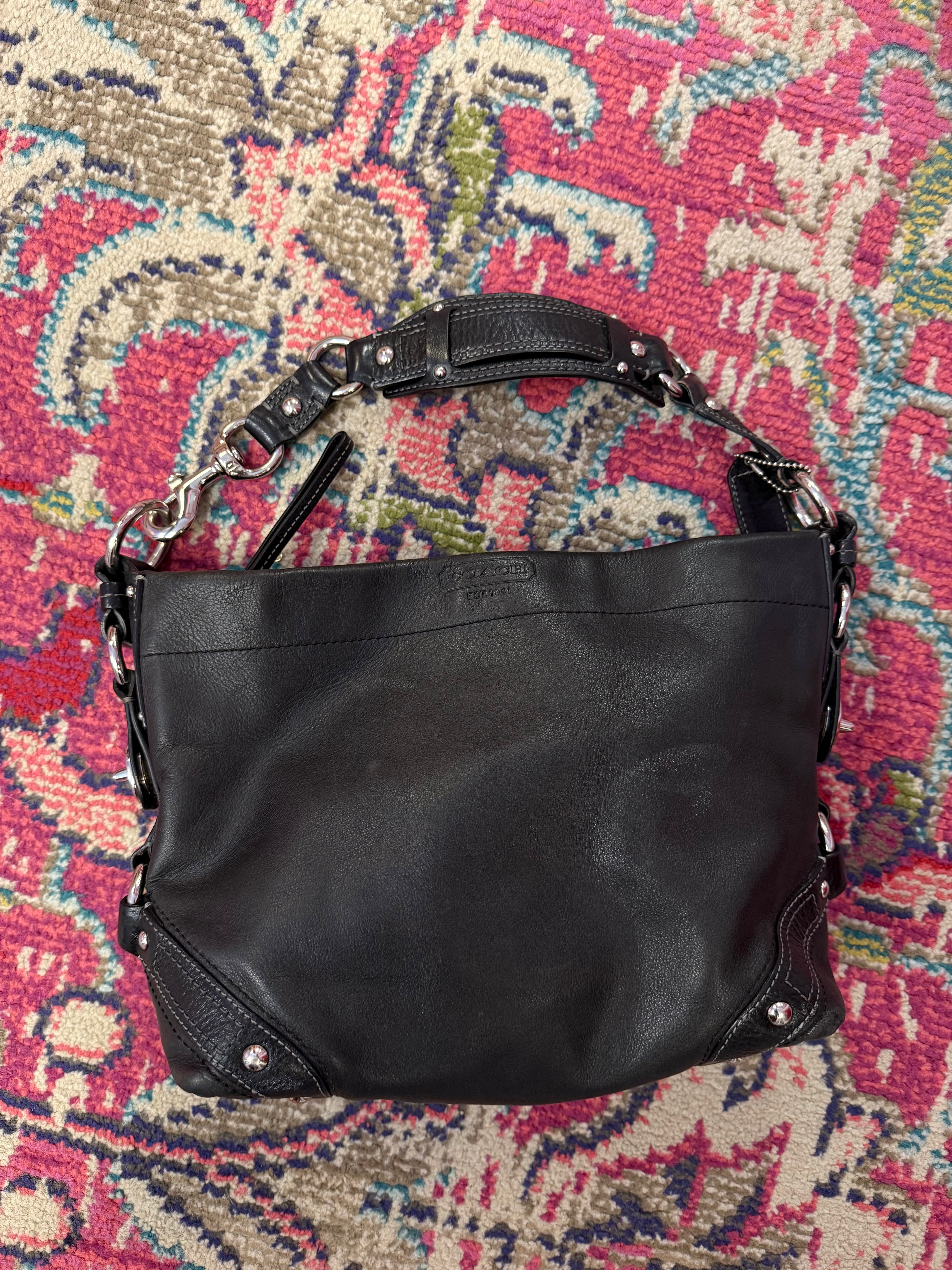black coach shoulder bag