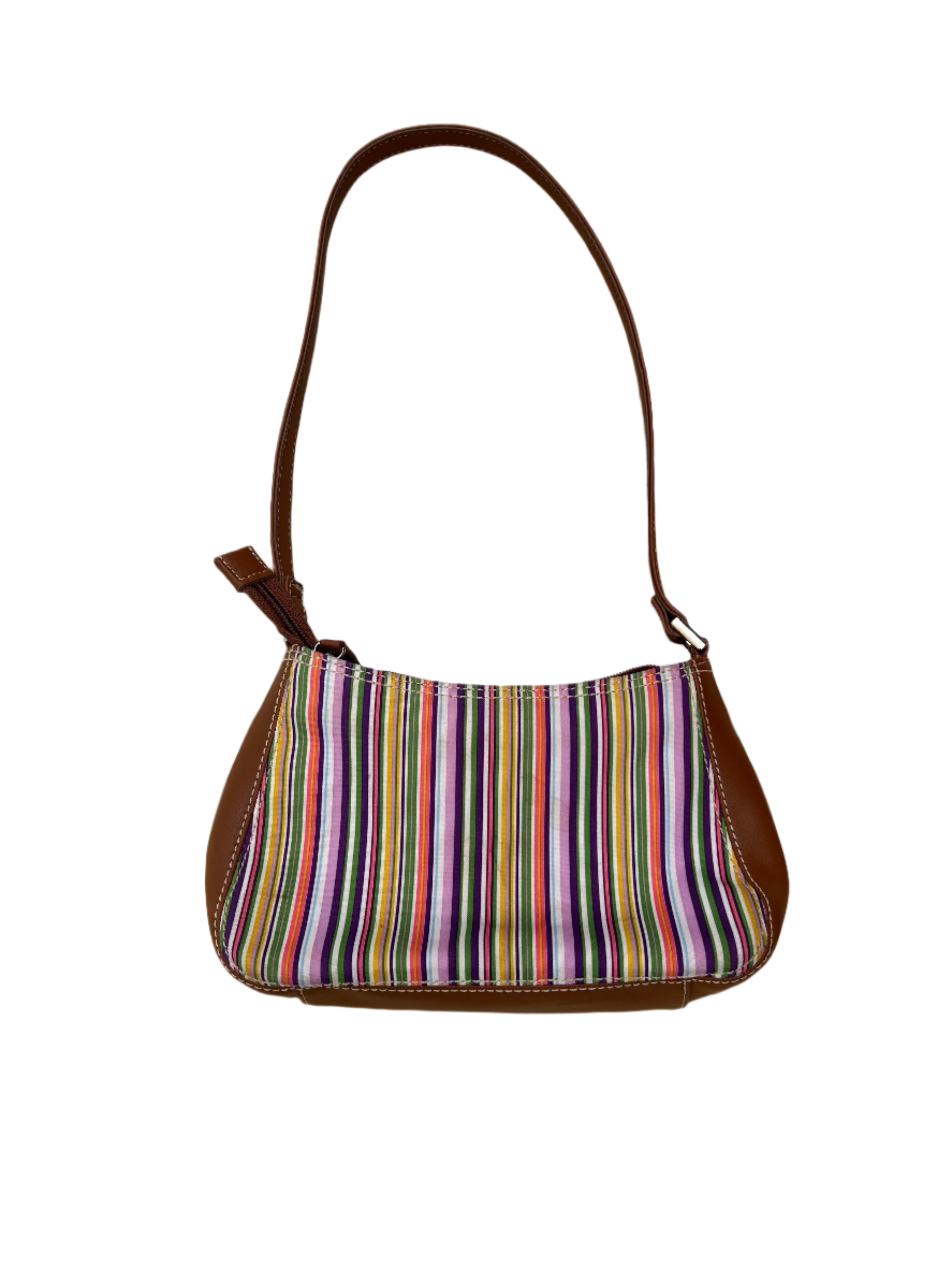 Brown purple Liz claiborne Stripe purse