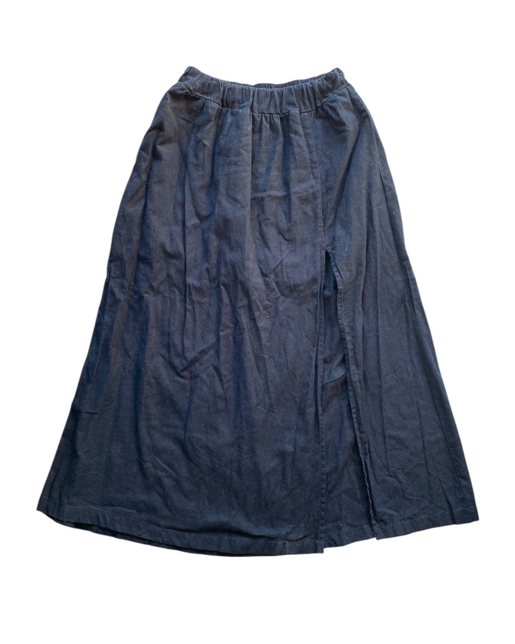 Black abercrombie & fitch Linen maxi skirt w split, S