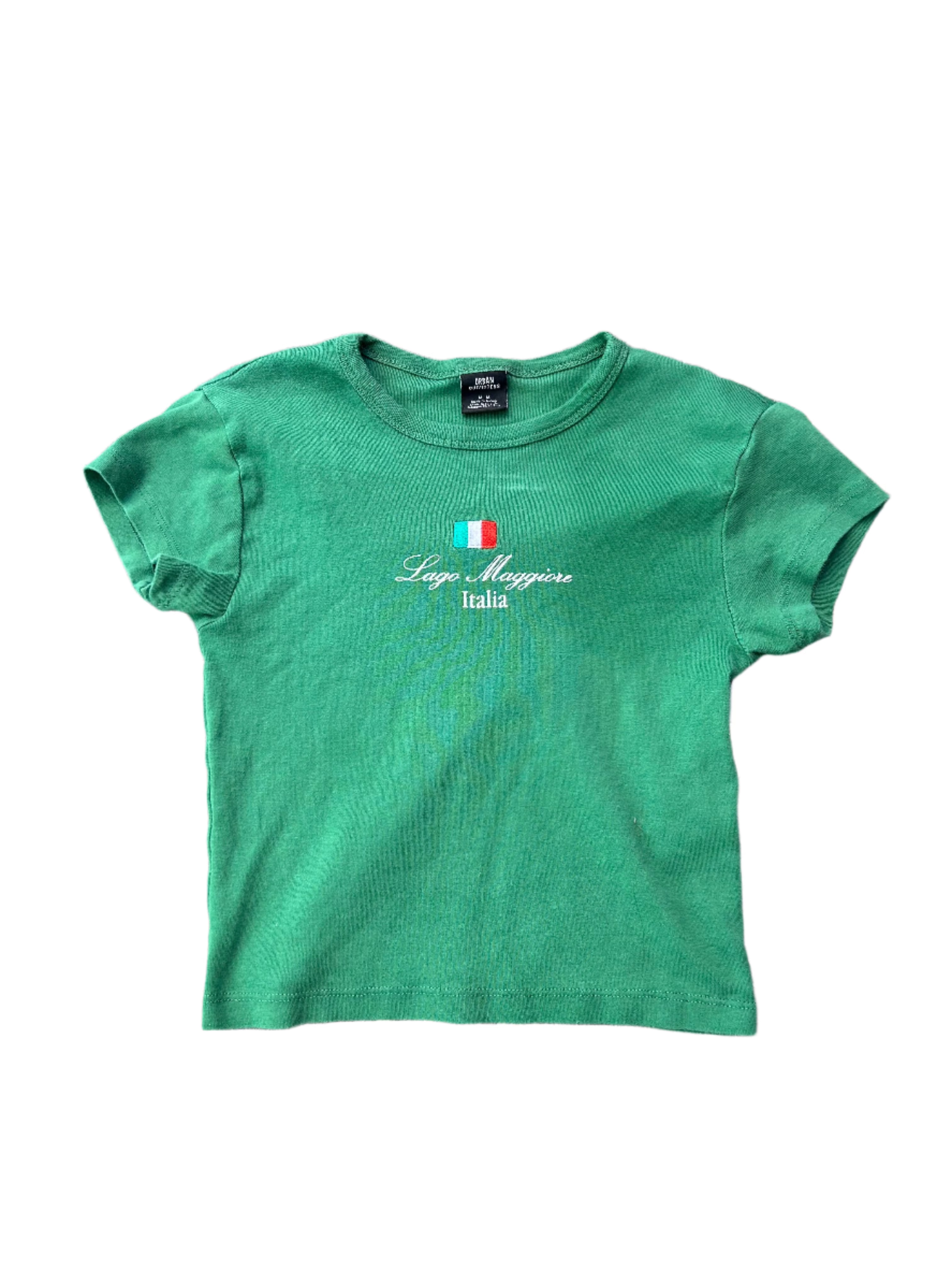 Green Urban outfitters Italy baby tee, M
