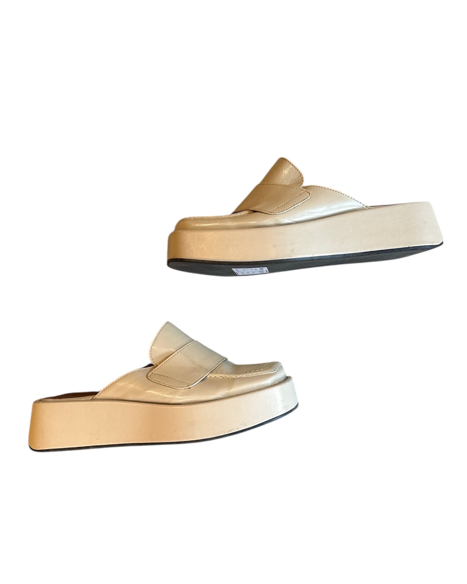 beige svegan mules, 36