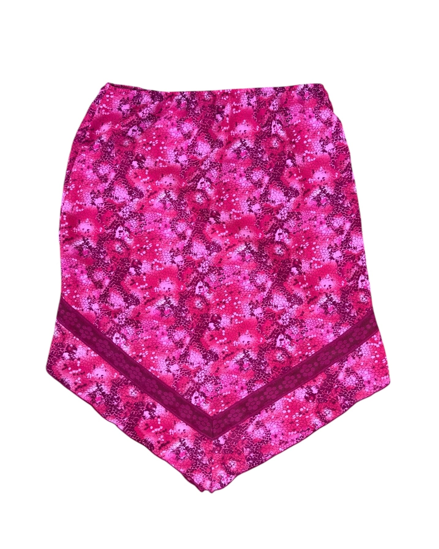 Pink Xhilaration Floral lace midi skirt, XL