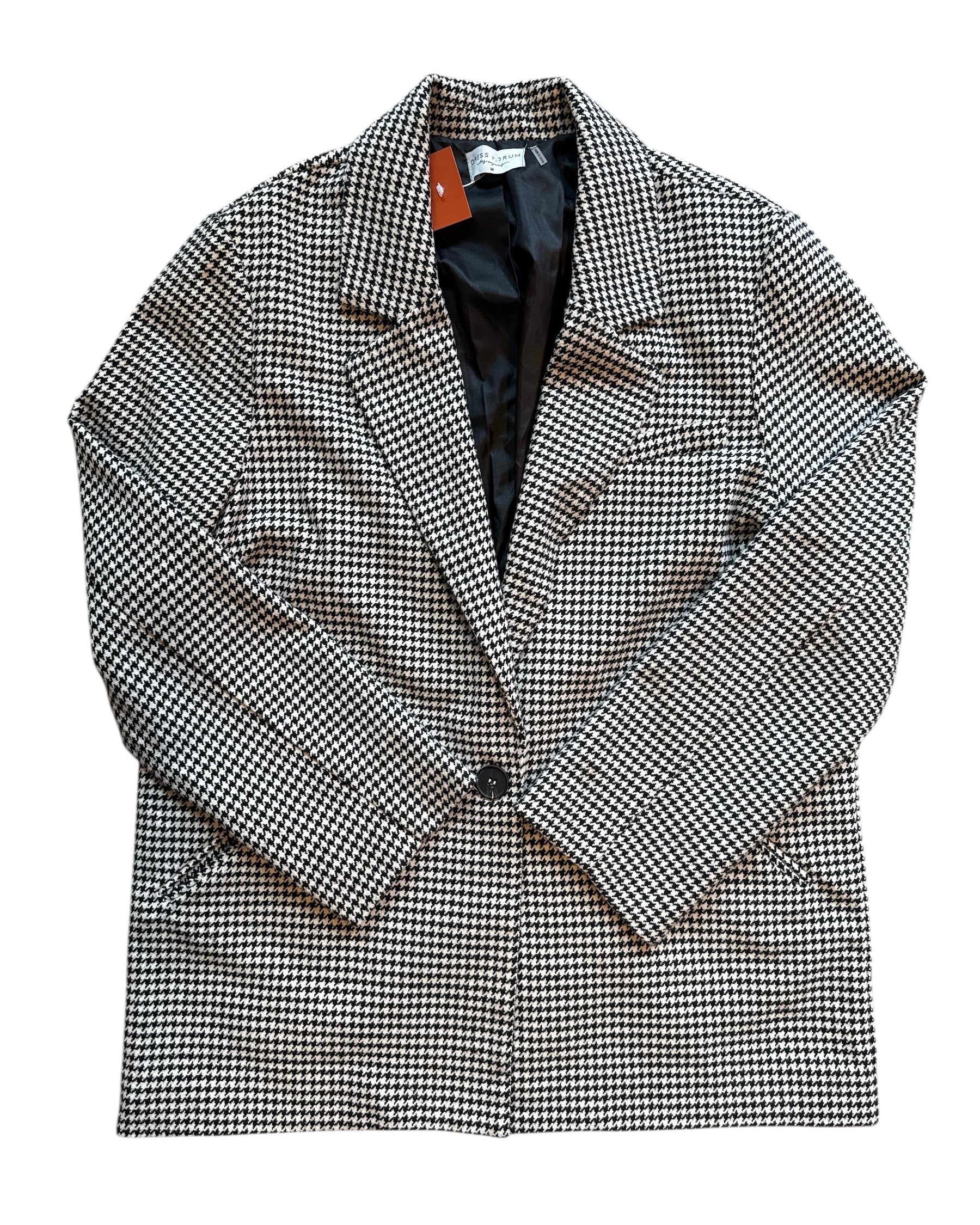 black white dress forum houndstooth blaszer, m