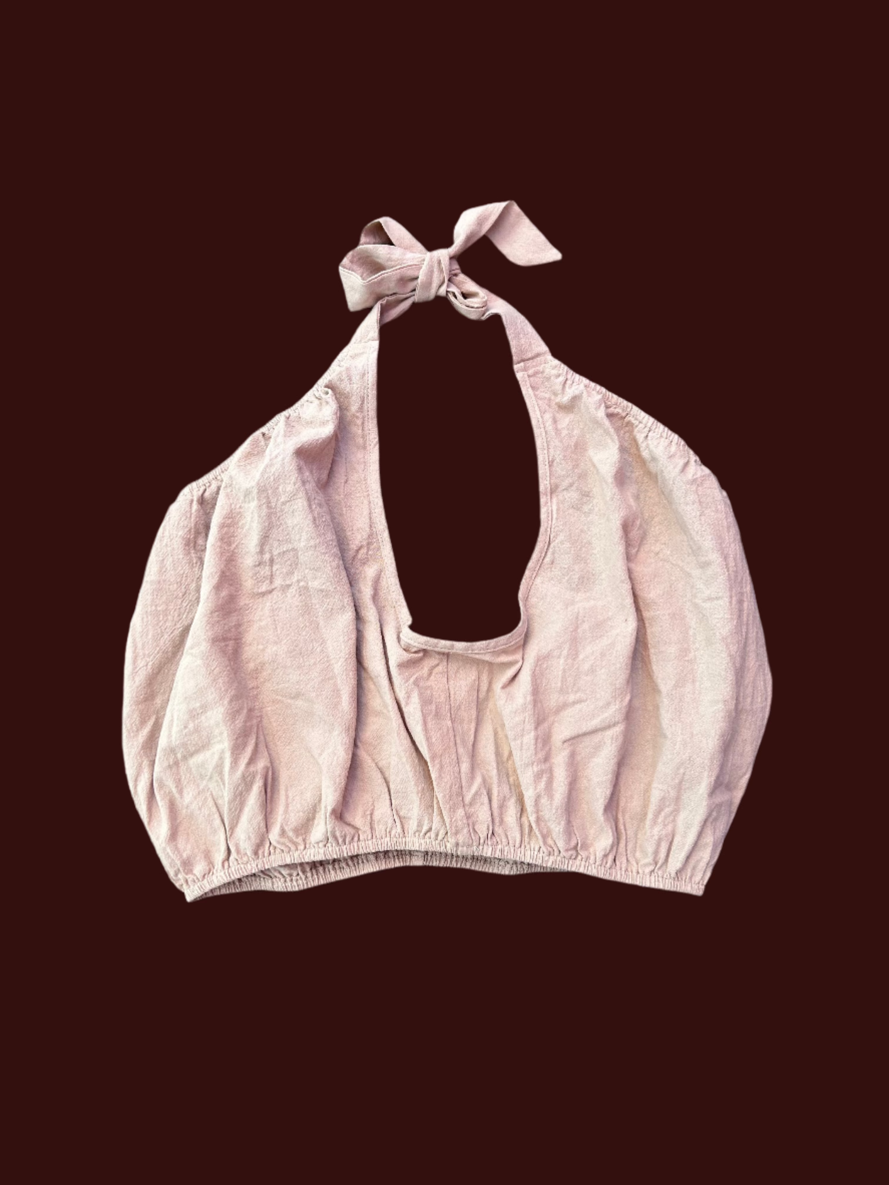 tan  part of set crop tie top, large