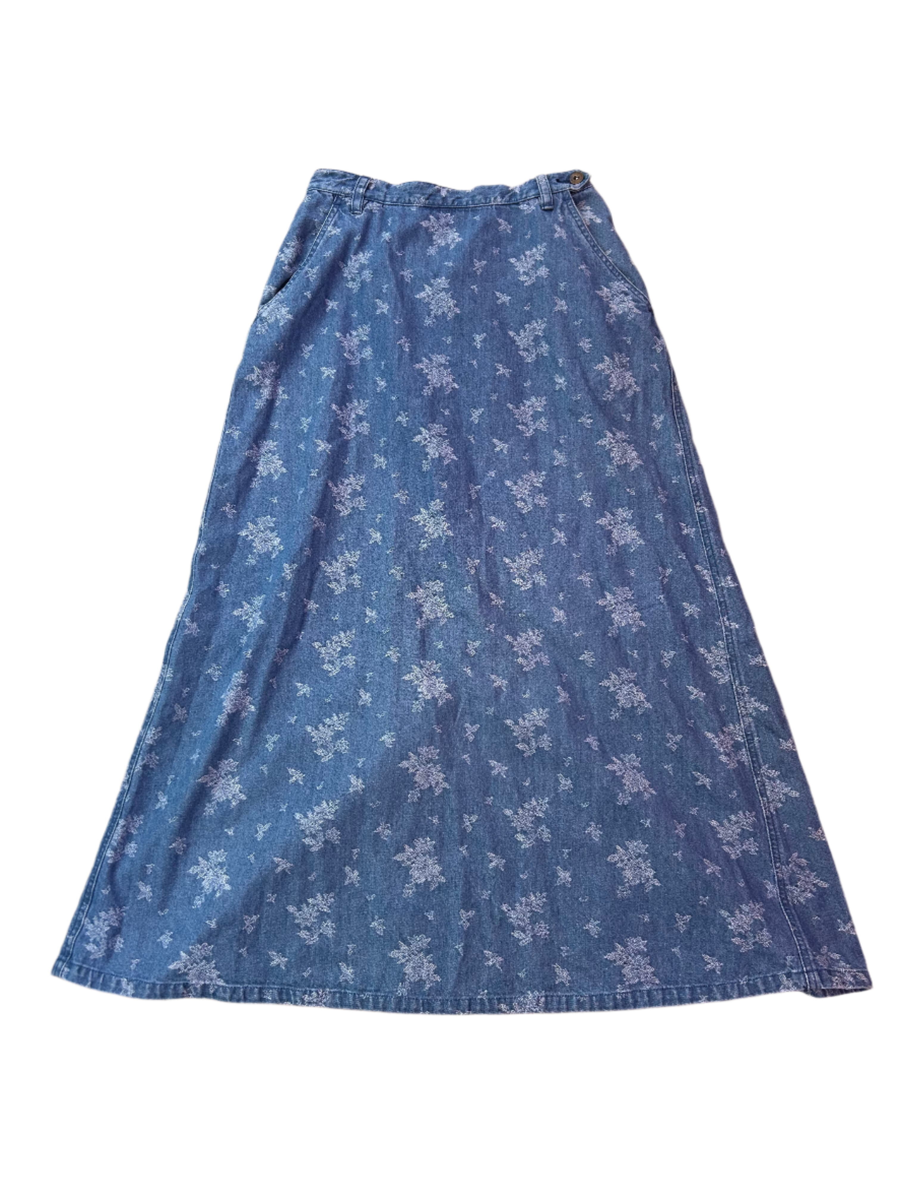 blue liz claiborne denim embroider skirt, 8