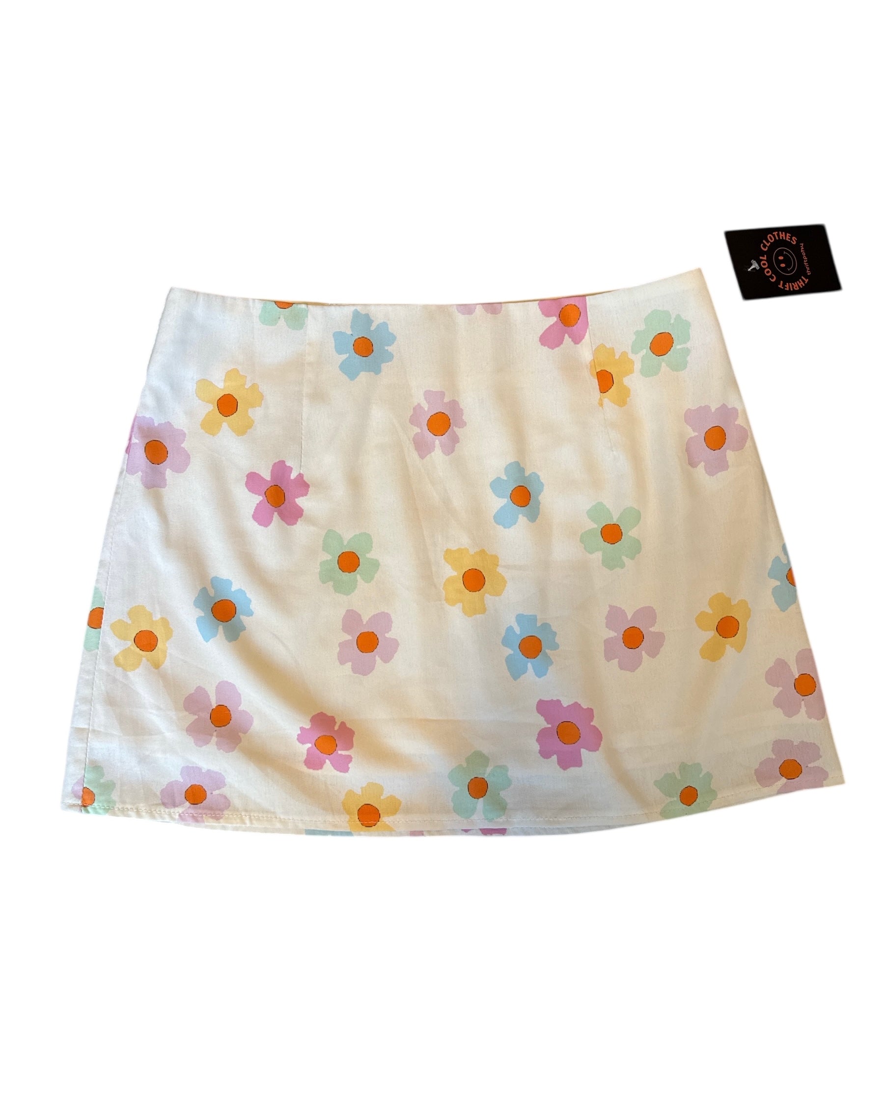 white pink orange princess polly floral mini skirt, 6