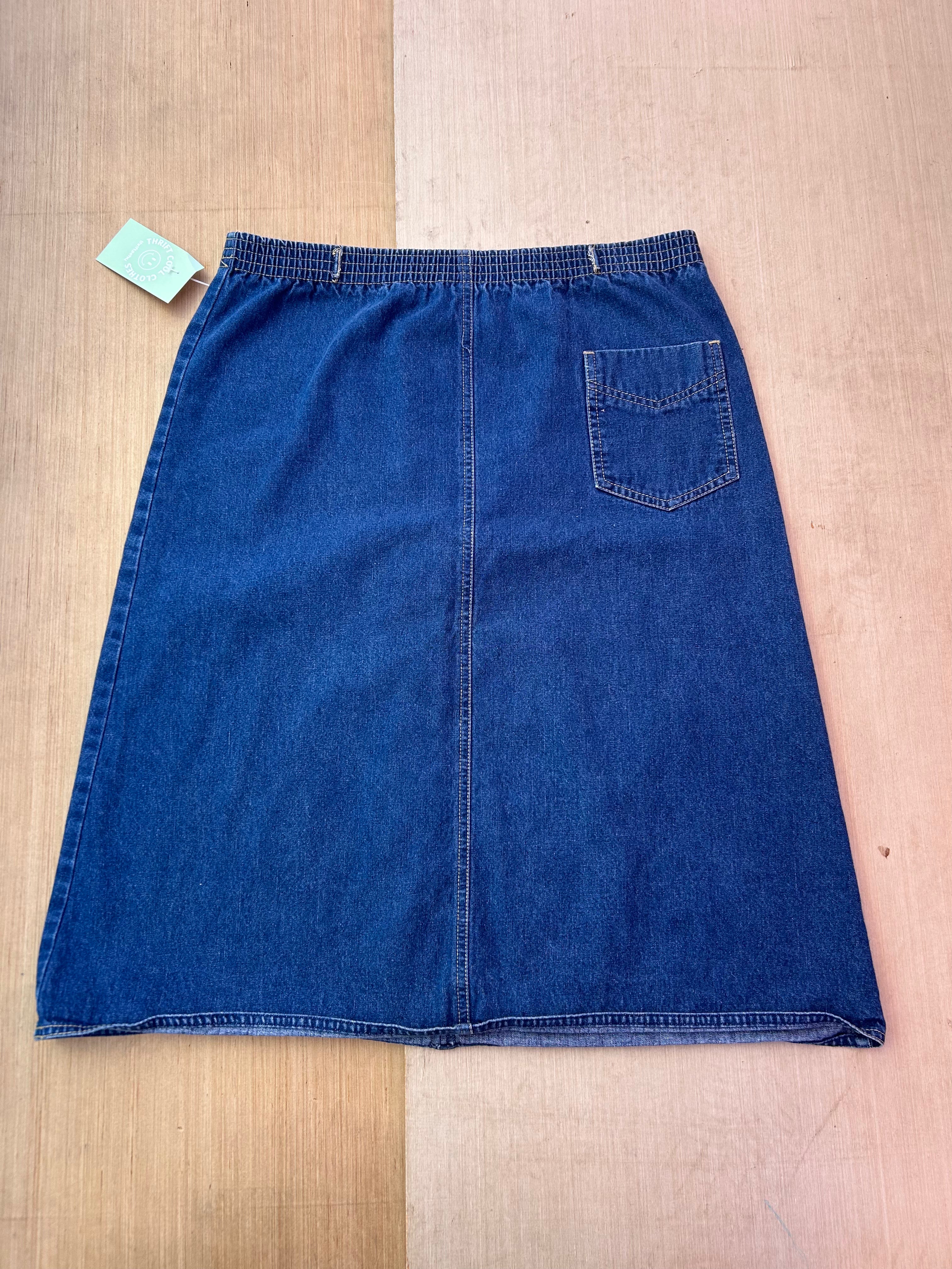 denim saseon denim midi skirt, 12