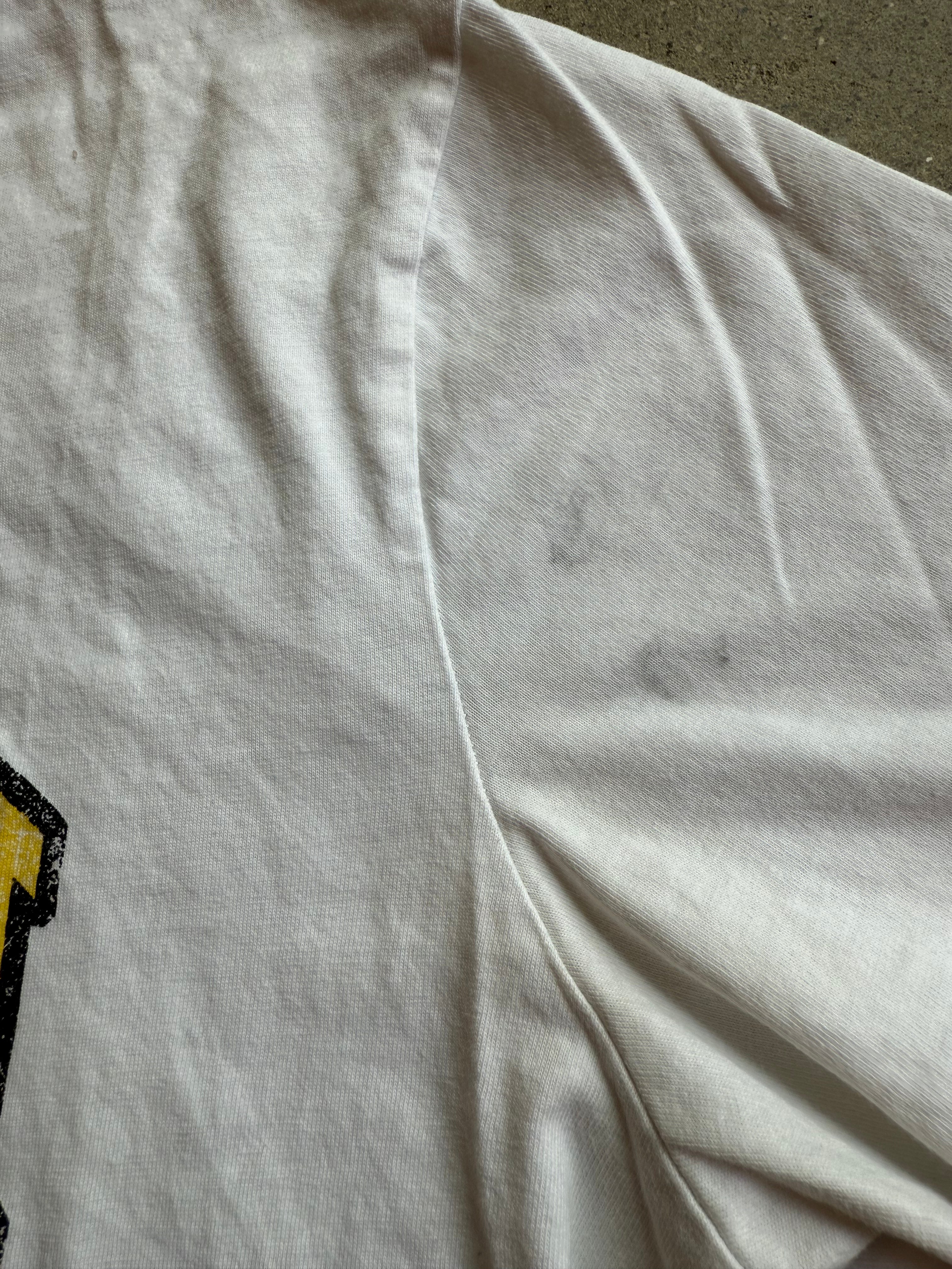 white ganni smiley t shirt, s
