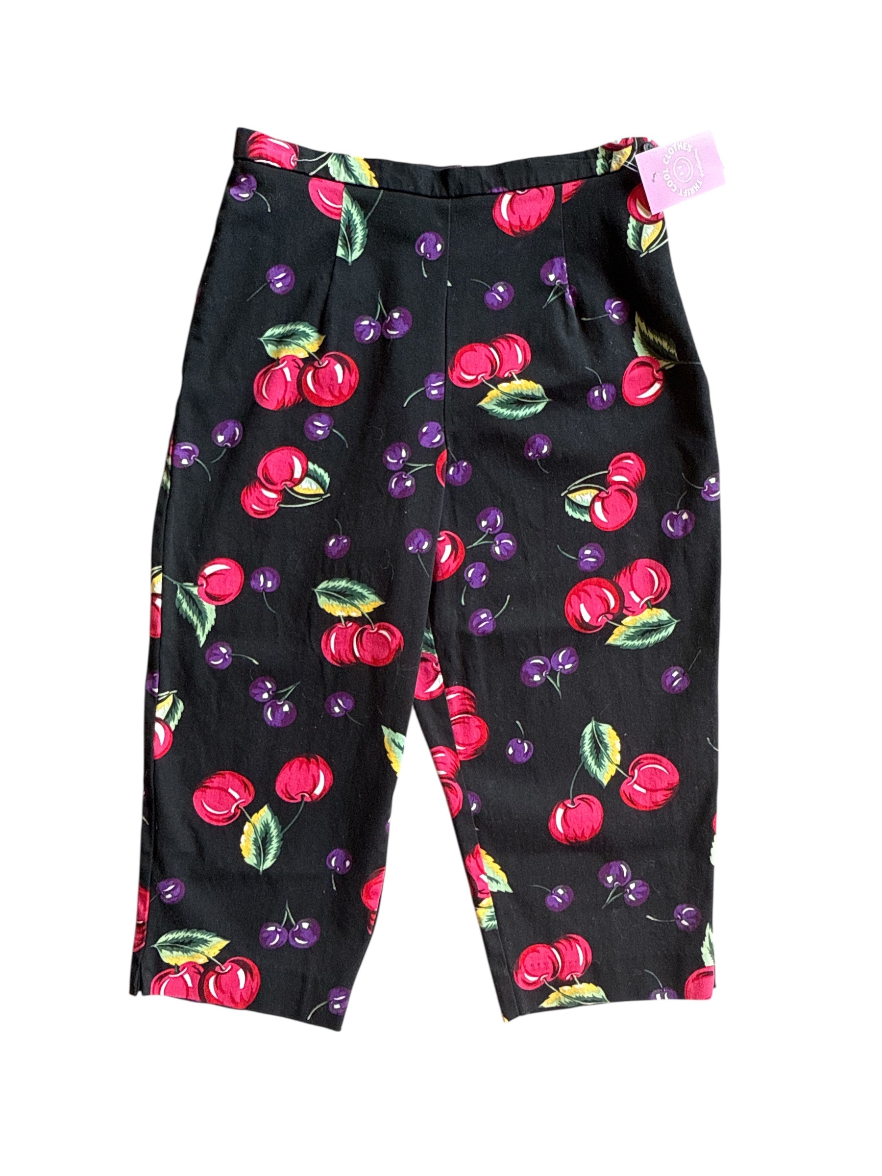 black pink purple briggs fruit pants, 14 (fits like a 8-10/L)
