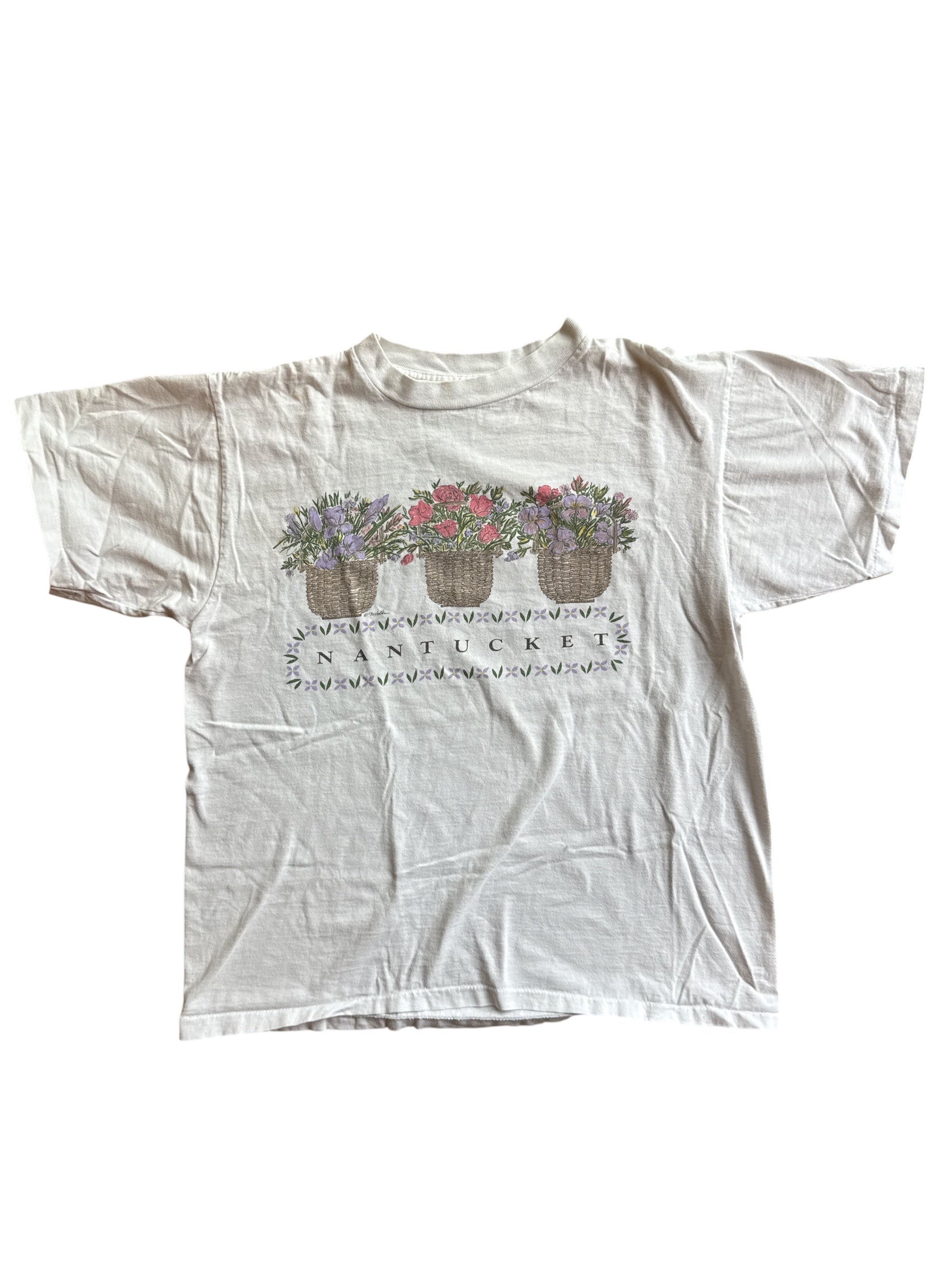 White Alere Vtg Nantucket tee, L